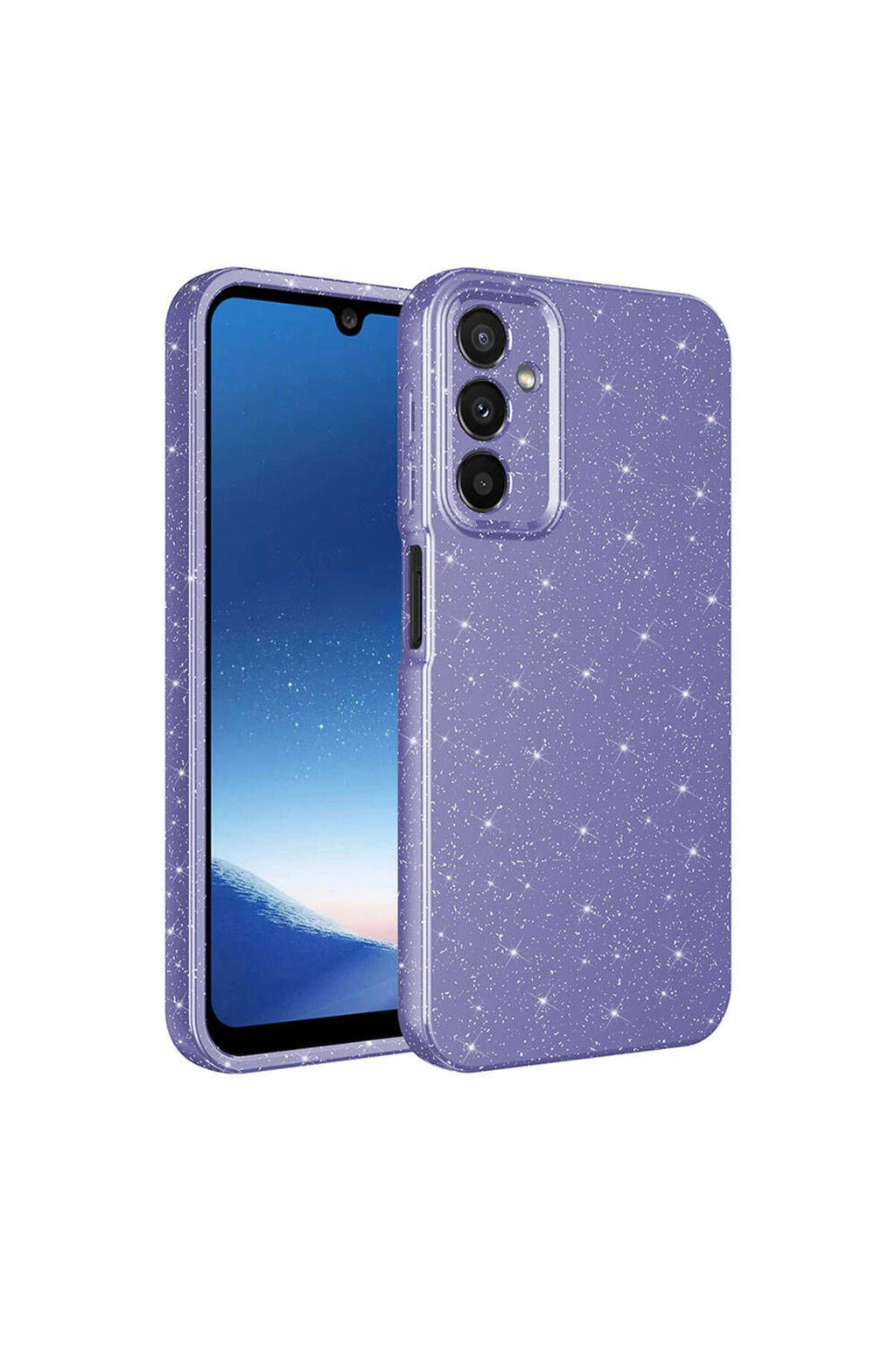 Galaxy A25 Kılıf Kamera Korumalı Simli Lüks Zore Koton Kapak - Pembe Koyu