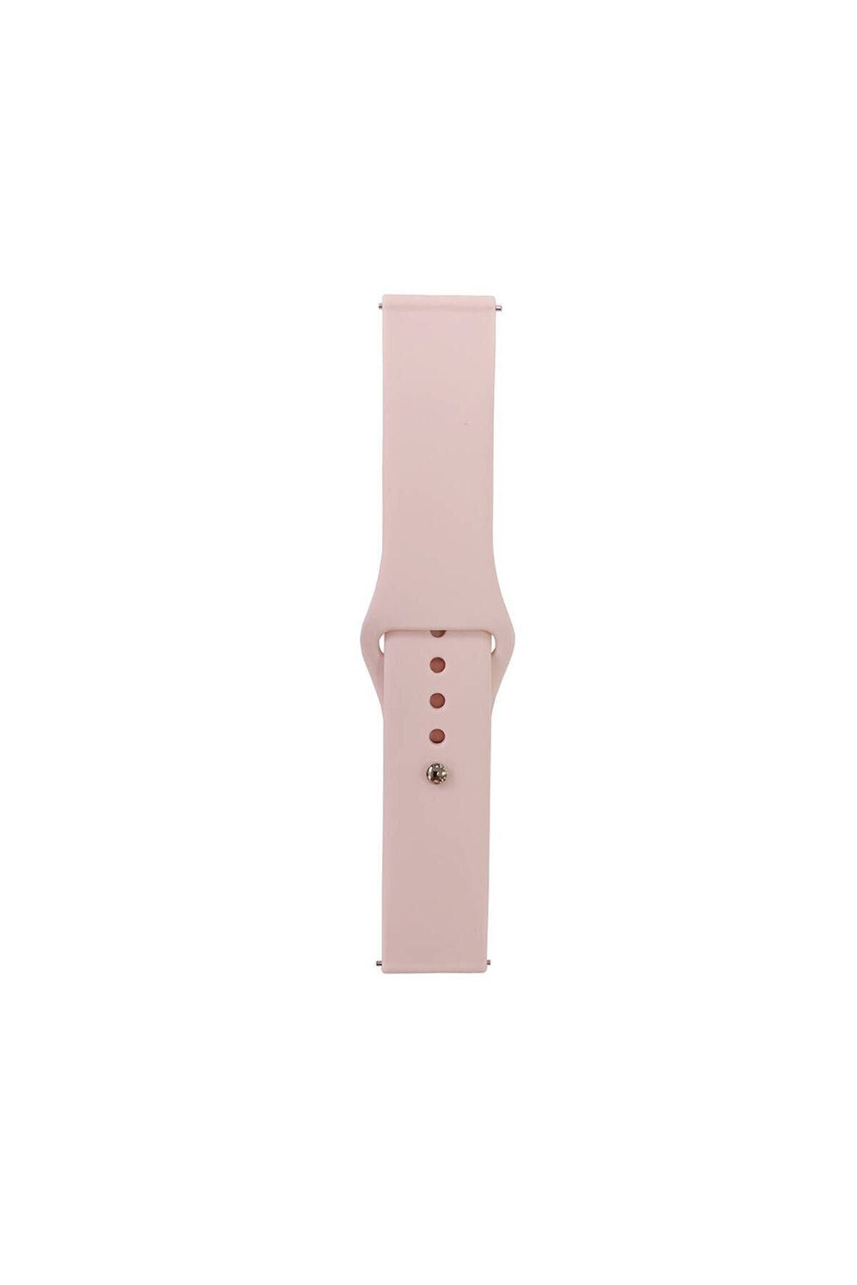 Galaxy Watch 46mm Band Serisi 22mm Klasik Kordon Silikon Strap Kayış-Sand Powder