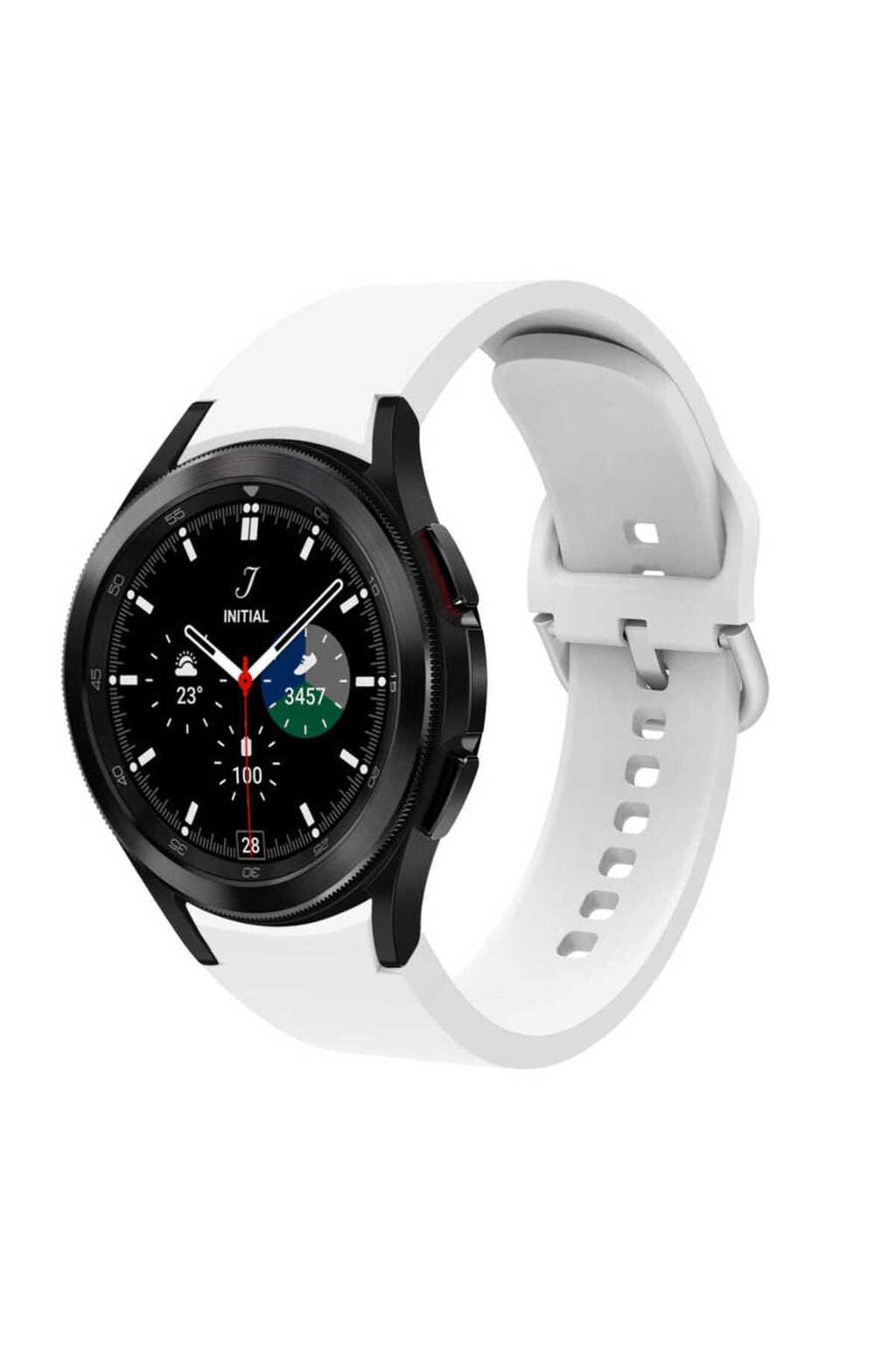 Galaxy Watch 4 40mm KRD-50 Uyumlu Zore Kordon-Beyaz