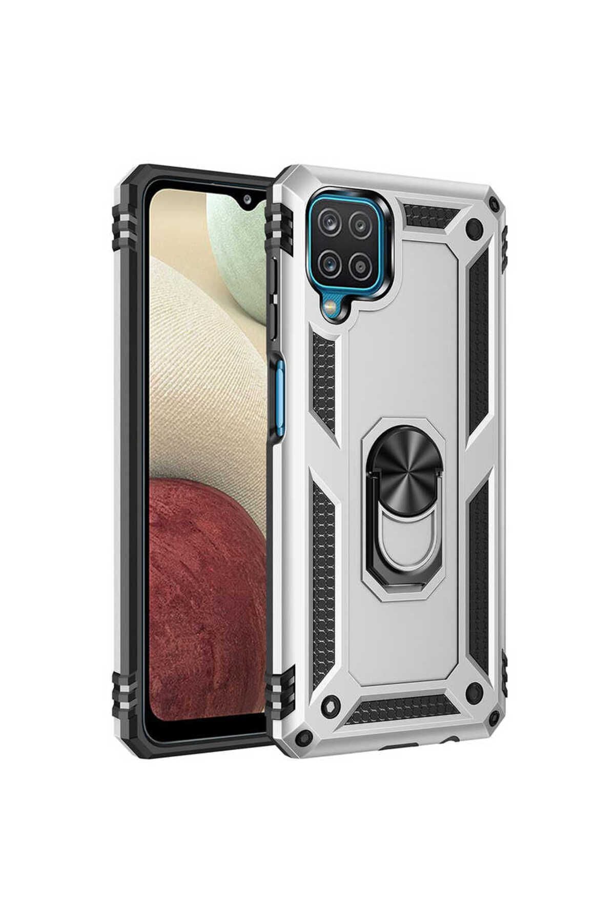 Galaxy A22 4G Kılıf Zore Vega Kapak - Gri