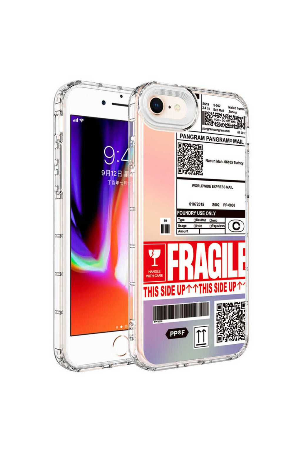 iPhone 8 Kılıf Kamera Korumalı Renkli Desenli Sert Silikon Zore Korn Kapak - NO12