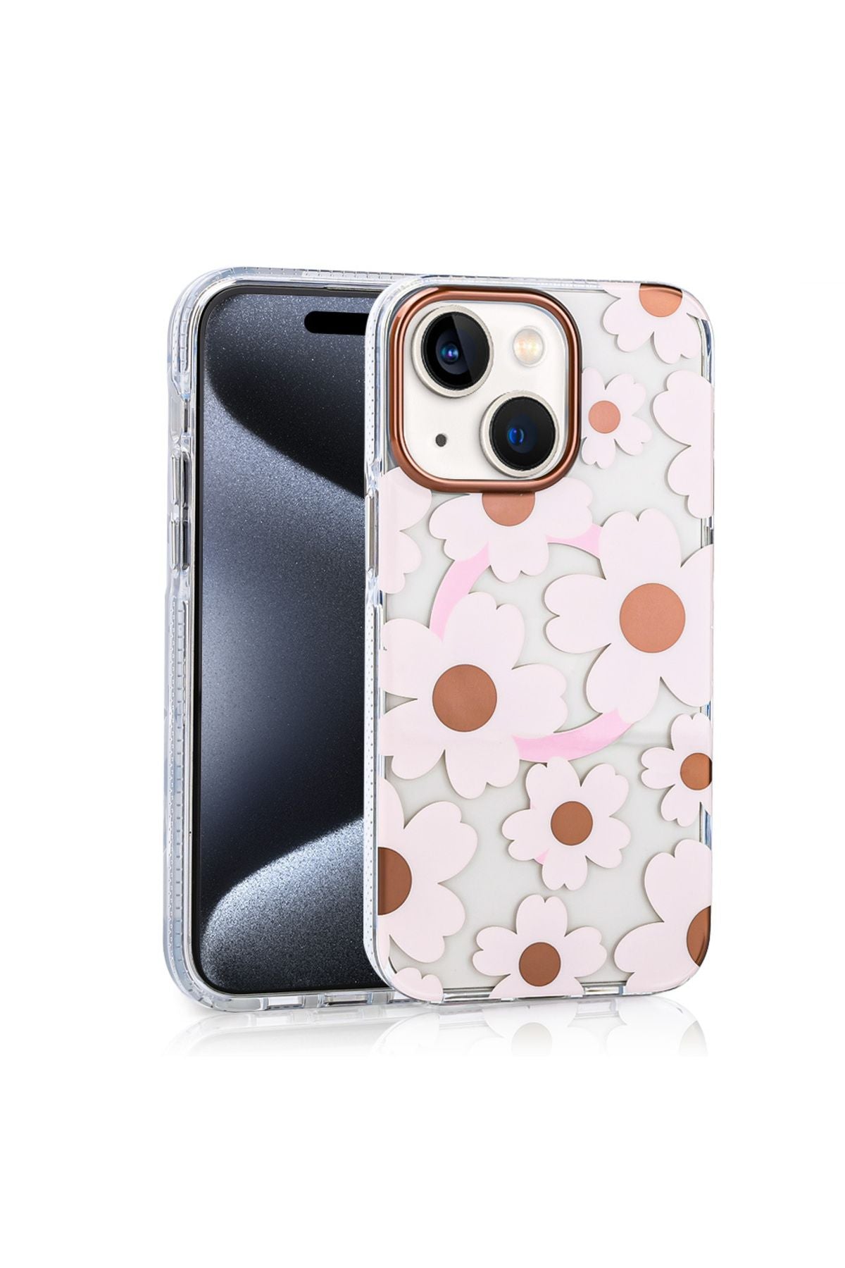 iPhone 15 Uyumlu Kılıf Magsafe Şarj Özellikli Zore Papat Kapak-Pembe