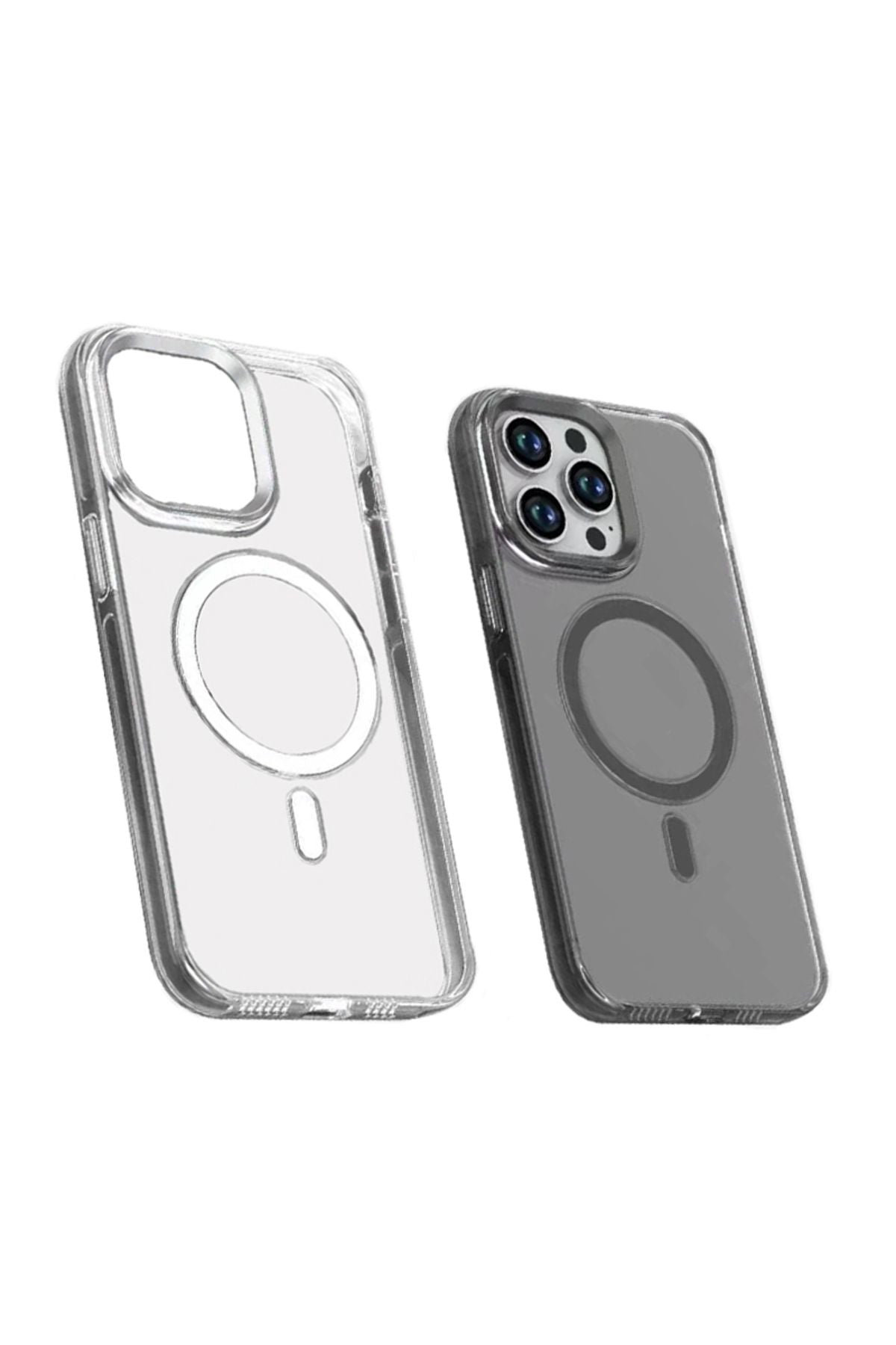 iPhone 15 Pro Max Uyumlu Zore Wireless Şarj Özellikli Şeffaf Efsane Kılıf-Renksiz