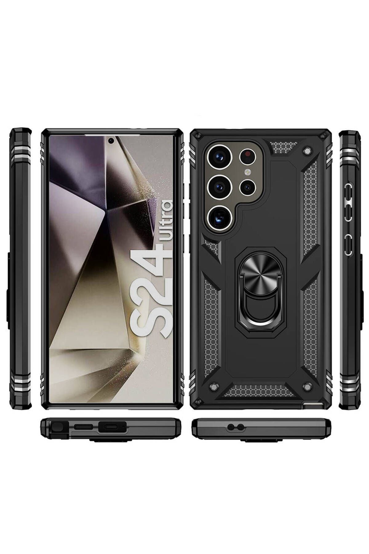 Galaxy S24 Ultra Kılıf Zore Vega Kapak - Siyah