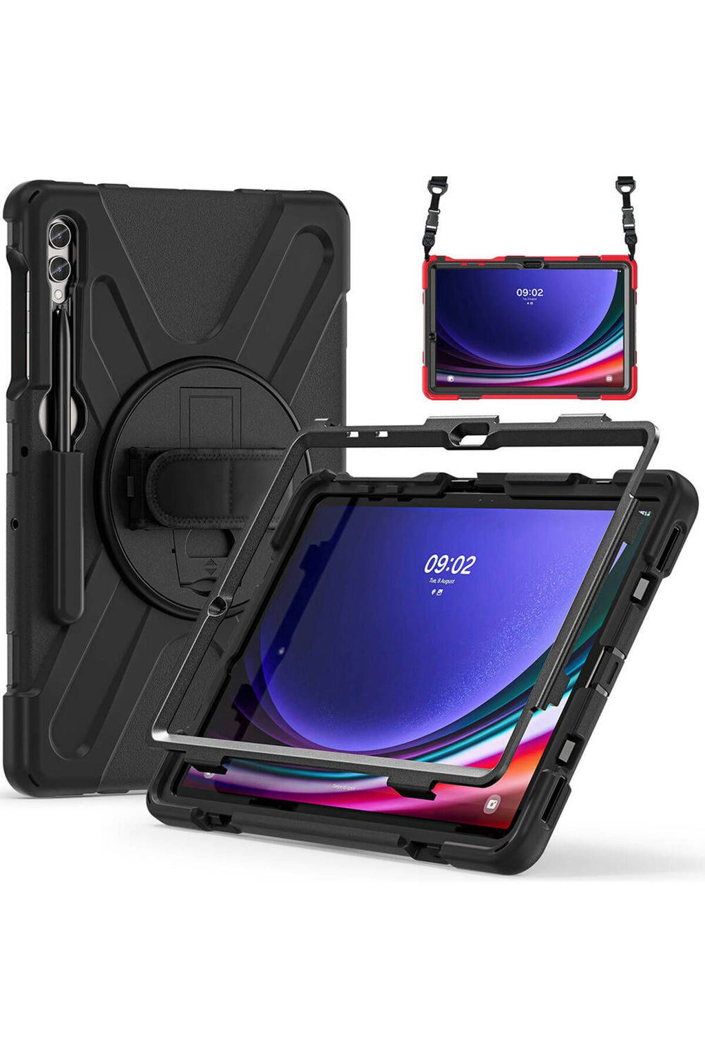 Galaxy Tab S9 FE Plus Zore Defender Tablet Silikon - Siyah
