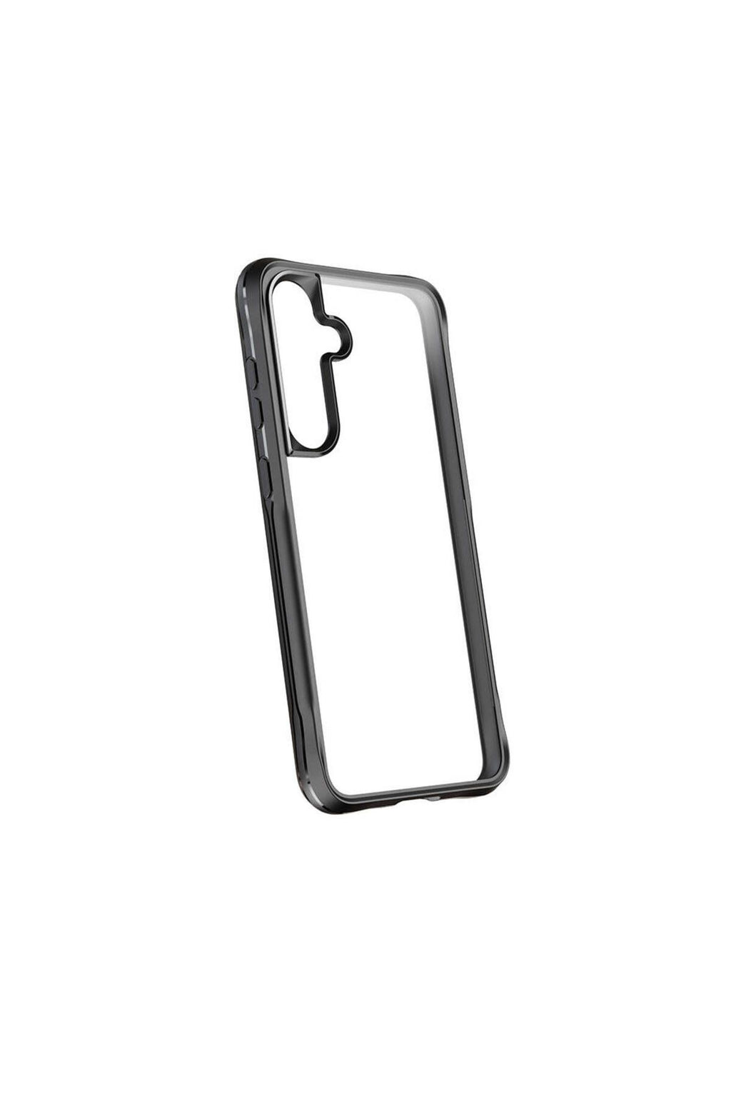 Galaxy S24 Plus Kılıf Şeffaf Sert PC Arka Yüzey Tasarımlı Zore Edo Kapak - Siyah