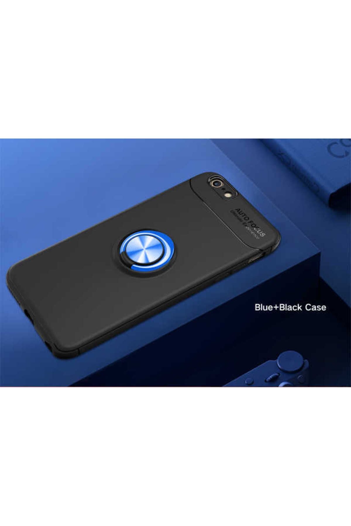 iPhone SE 2022 Uyumlu Zore Ravel Silikon Kılıf-Siyah-Mavi