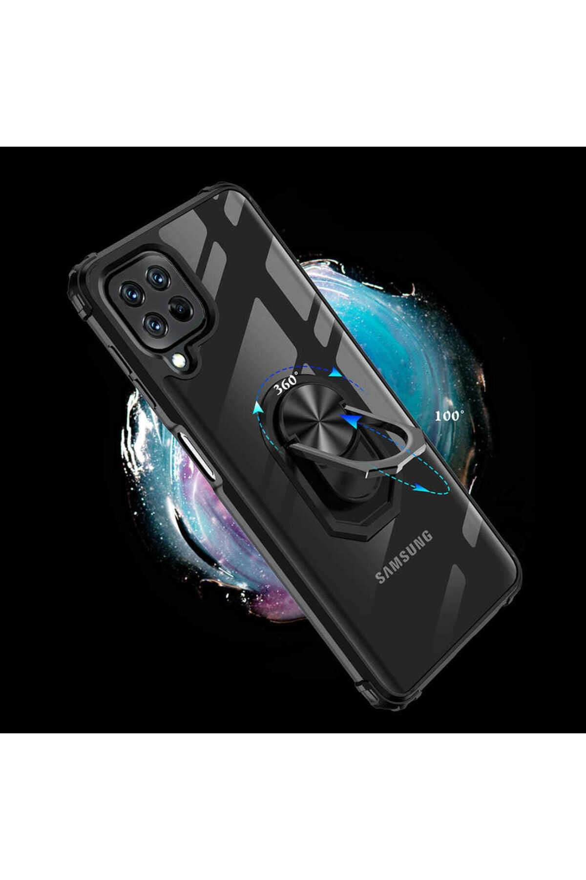 Galaxy A22 4G Kılıf Zore Mola Kapak - Siyah