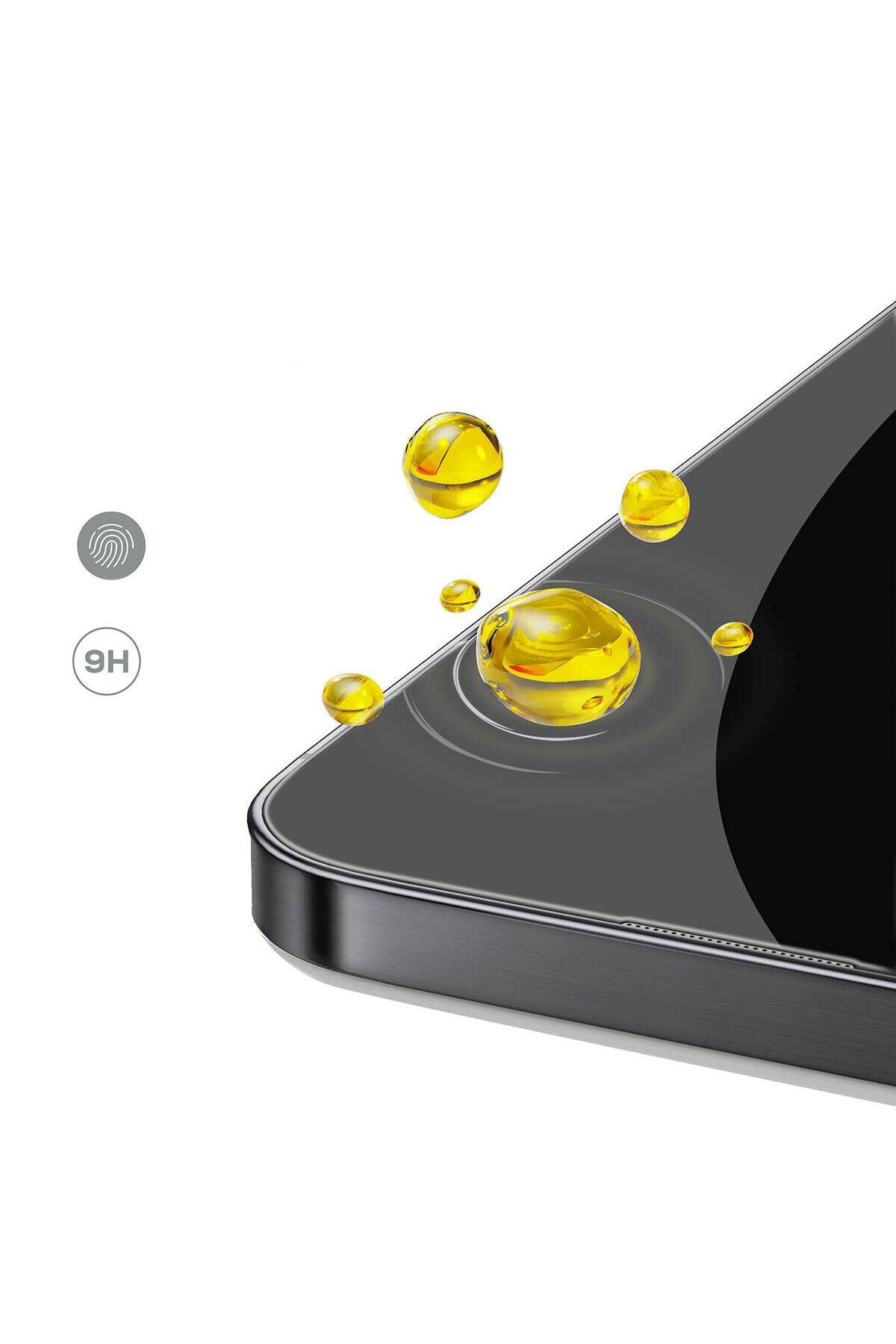 iPhone 15 Pro Uyumlu Rika Premium Privacy Temperli Cam Ekran Koruyucu