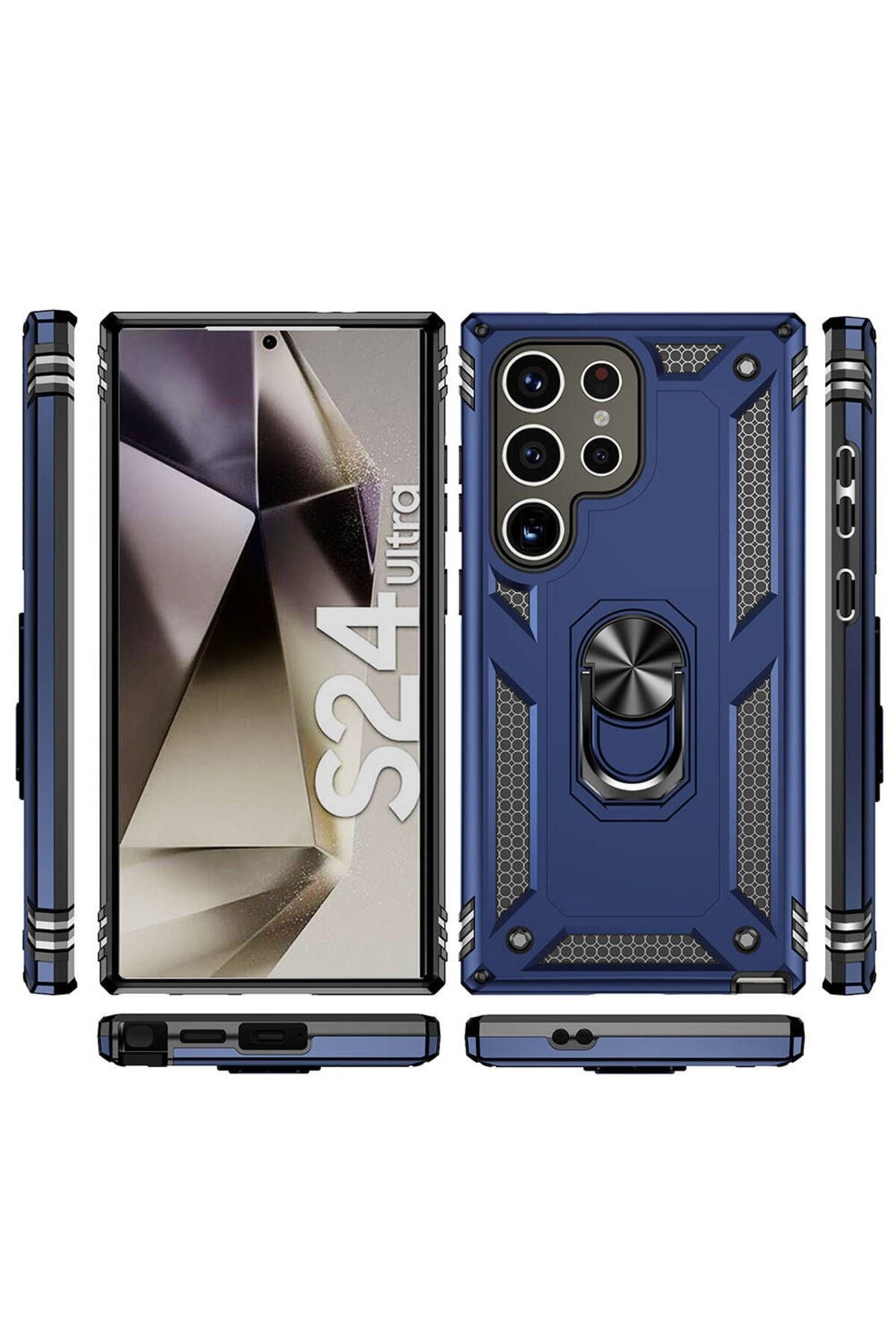 Galaxy S24 Ultra Kılıf Zore Vega Kapak - Siyah