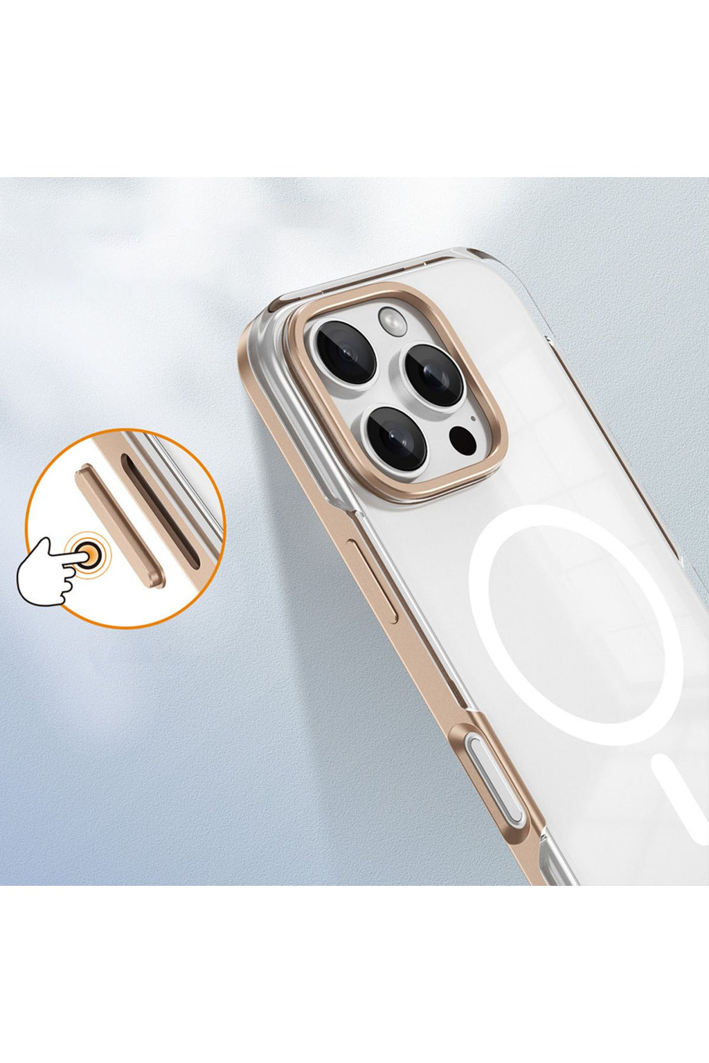 iPhone 16 Pro Uyumlu Magsafe Şarj Özellikli Çıkarılabilir Arka Yüzeyli Zore Polar Kapak