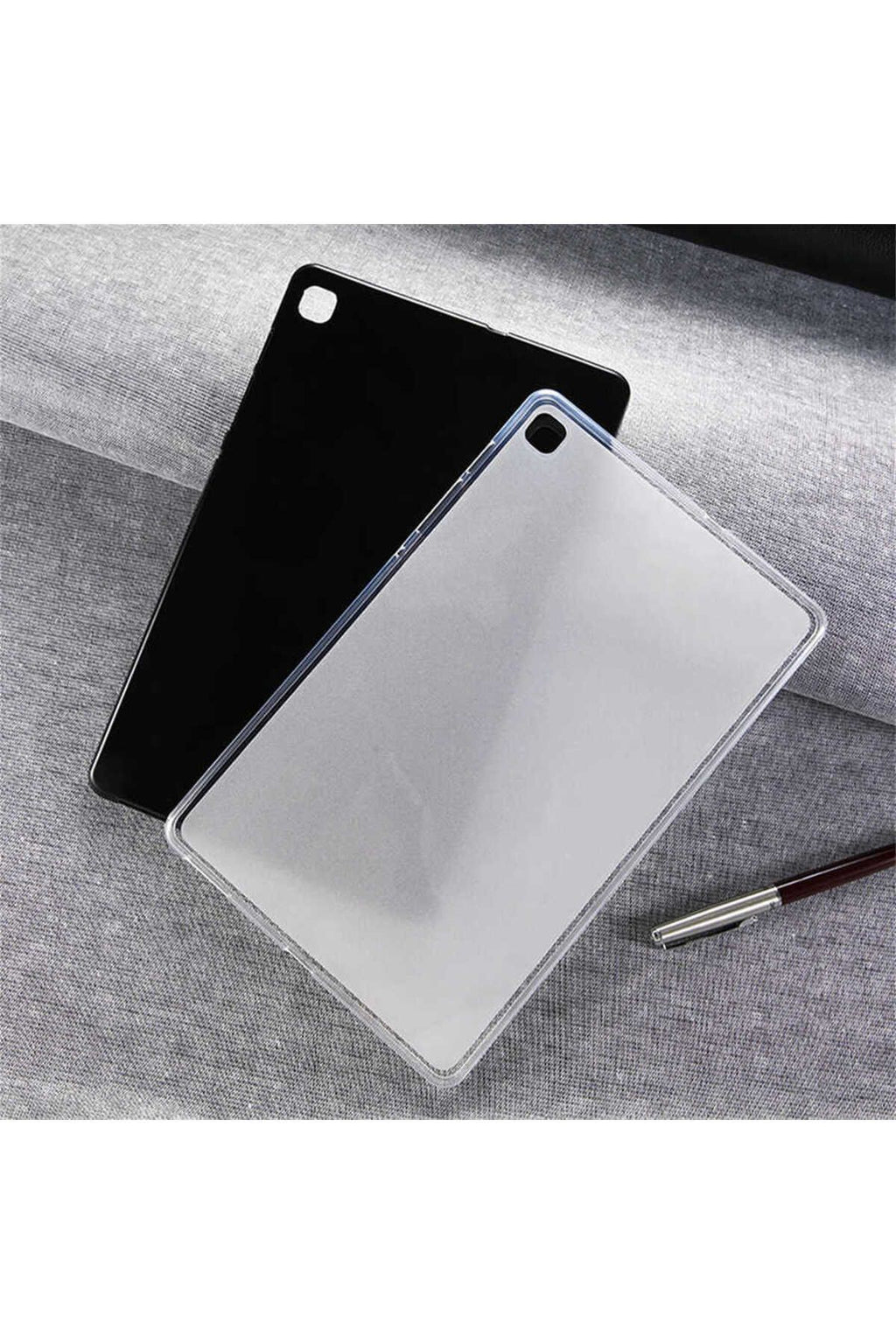 Galaxy Tab A7 10.4 T500 2020 Kılıf  Uyumlu Zore Tablet Süper Silikon Kapak-Siyah