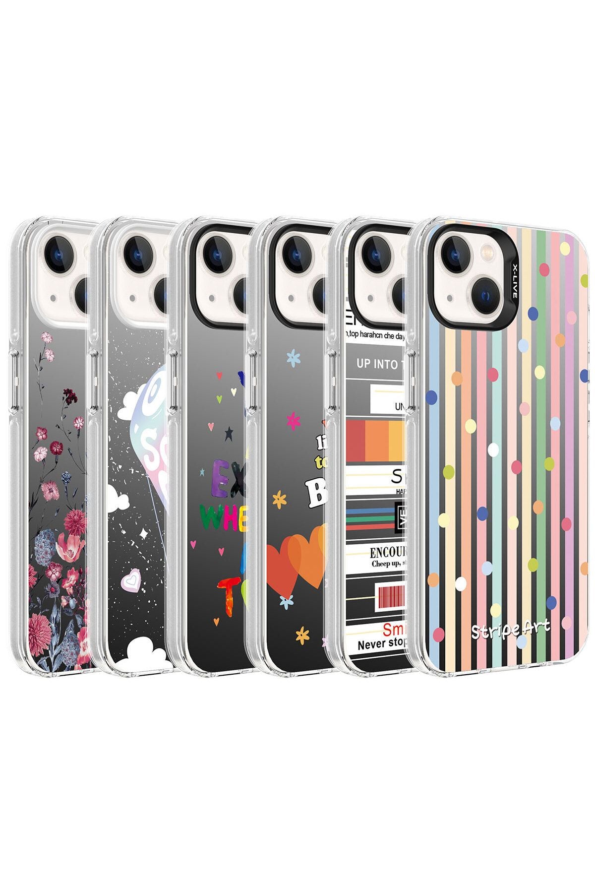 iPhone 14 Uyumlu Desenli Zore Silver Sert Kılıf-You