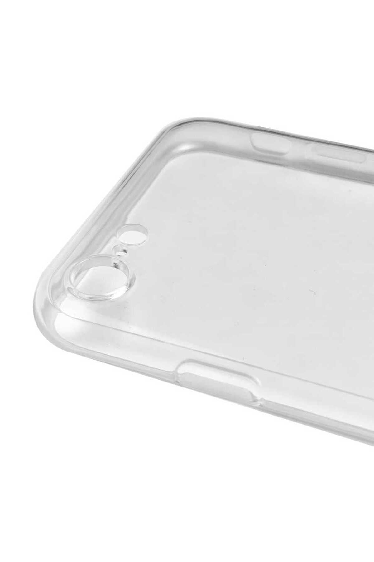 iPhone 8 Kılıf Zore Kamera Korumalı Süper Silikon Kapak - Renksiz