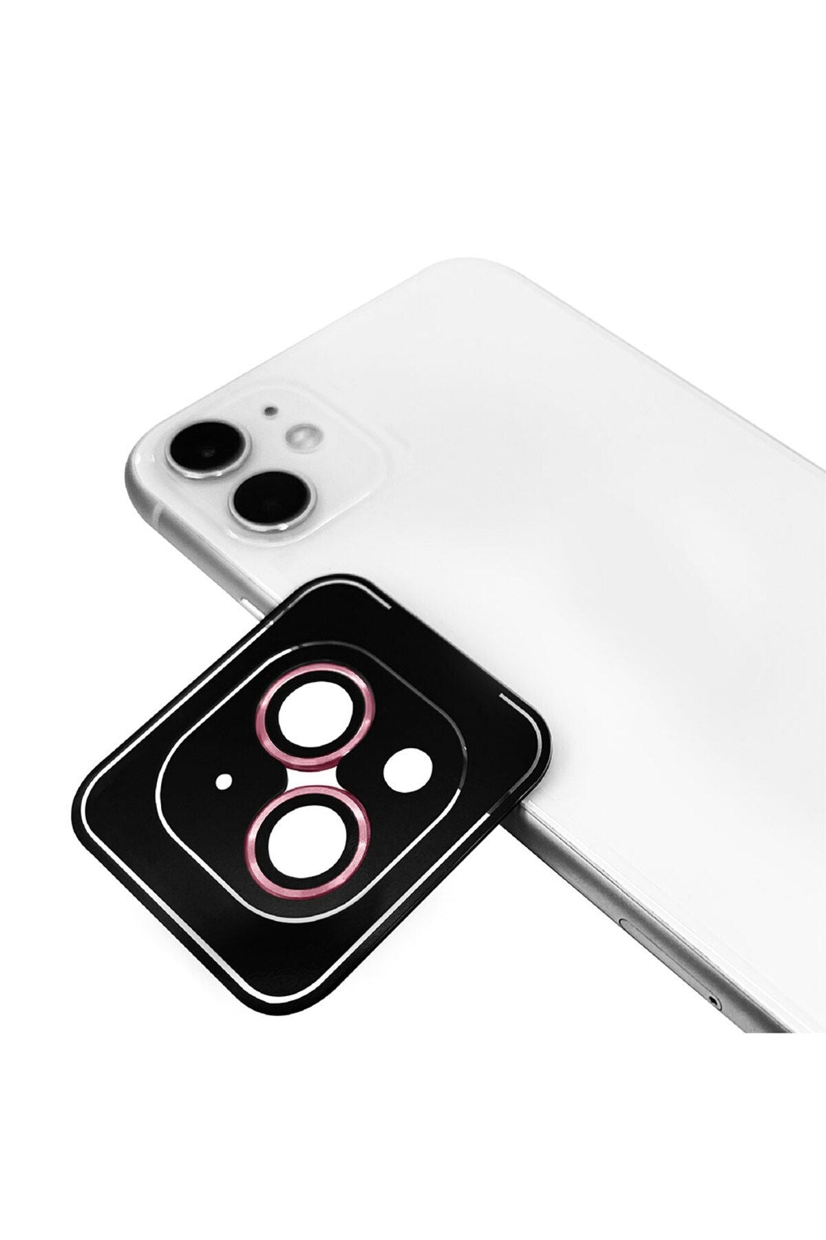 iPhone 12 Uyumlu Zore CL-09 Kamera Lens Koruyucu-Rose Gold