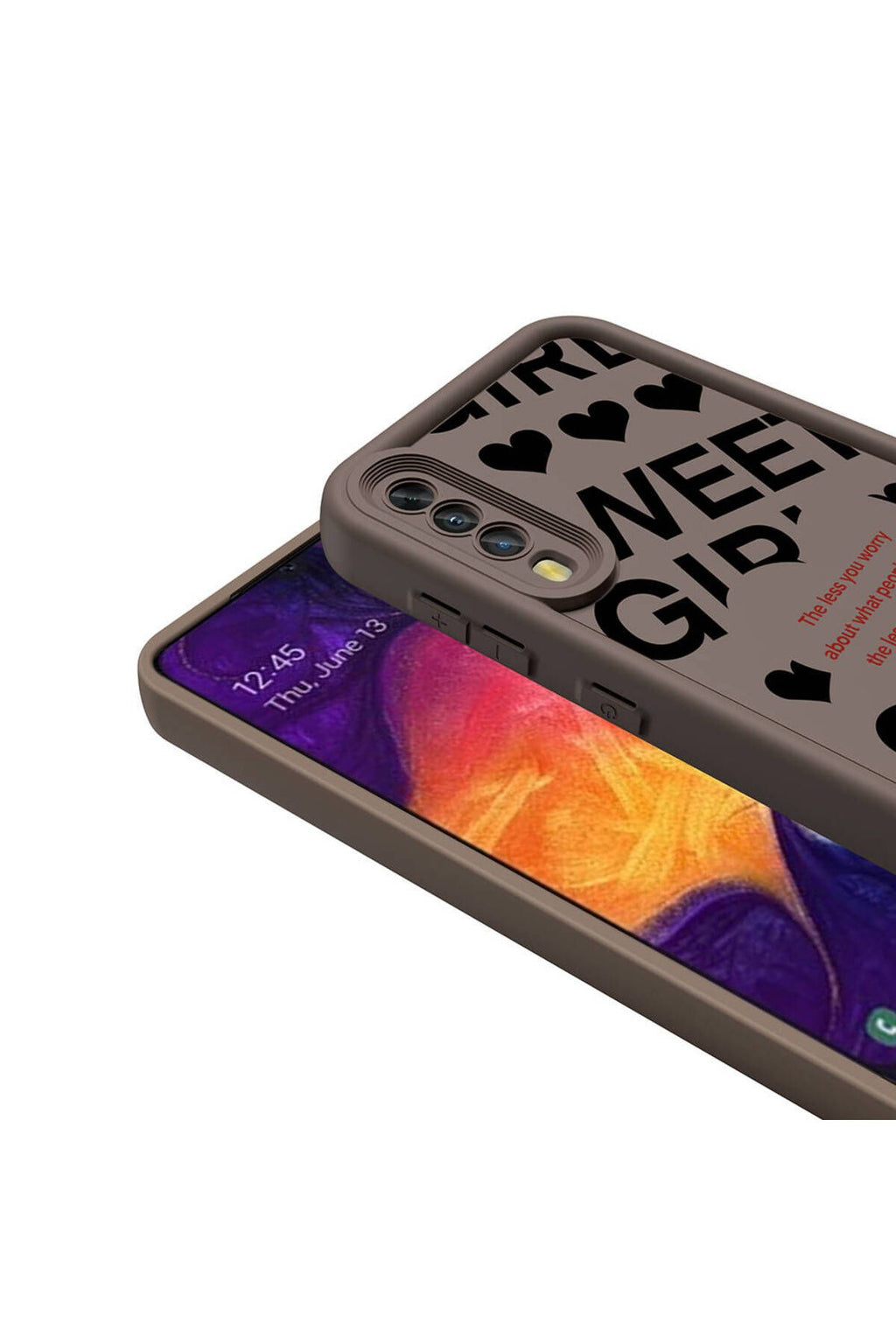 Galaxy A50 Kılıf Kamera Korumalı Baskılı Arka Yüzey Zore Klas Kapak - Siyah