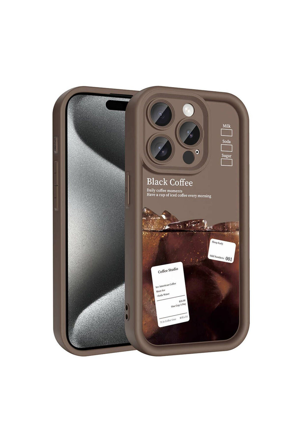 iPhone 15 Pro Max Kılıf Kamera Korumalı Baskılı Arka Yüzey Zore Klas Kapak - Siyah