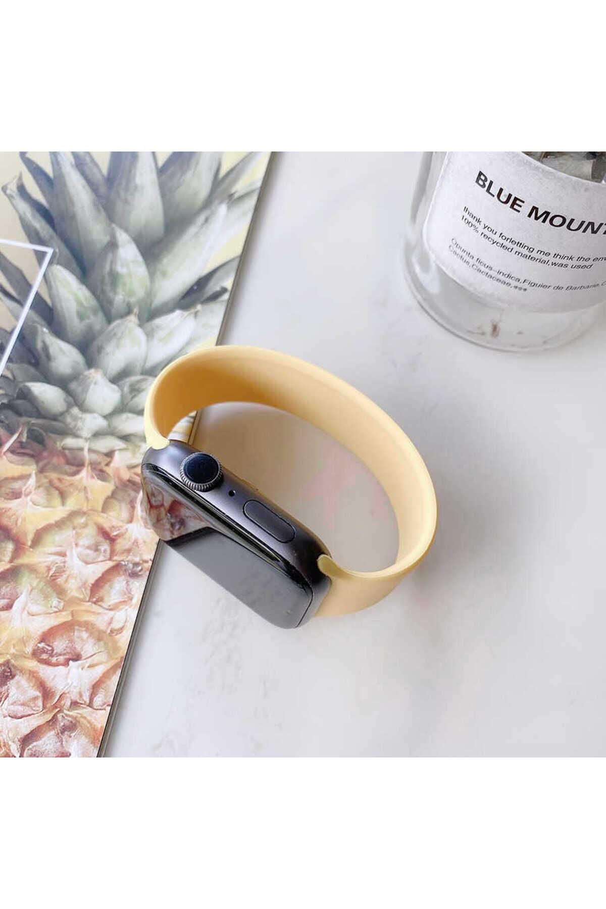 Watch 40mm Uyumlu KRD-31 Solo Loop Small Zore Kordon-Mavi