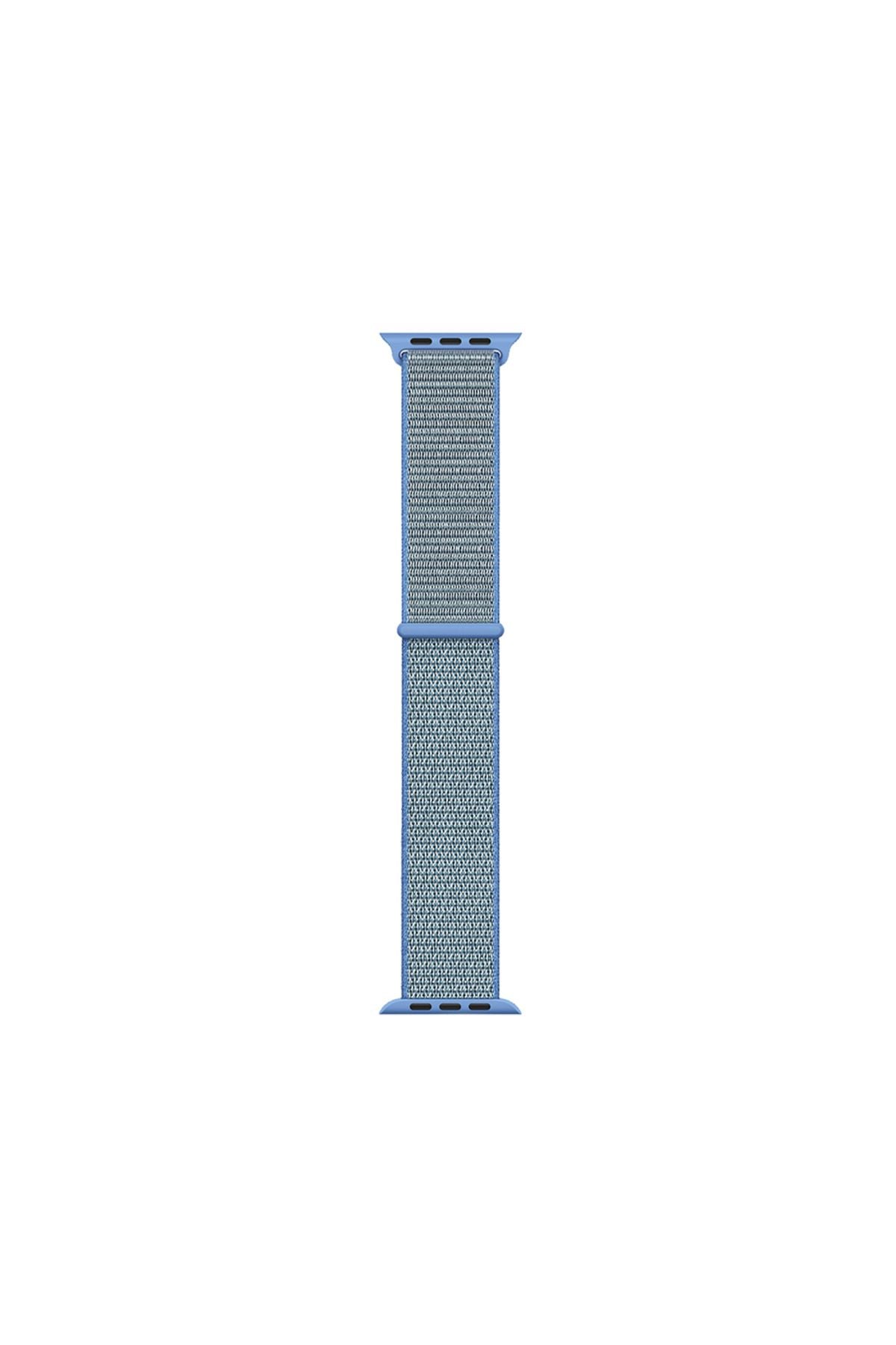 Watch uyumlu 40mm Kordon Band-03 Serisi Hasır Strap Kayış-Sea Salt