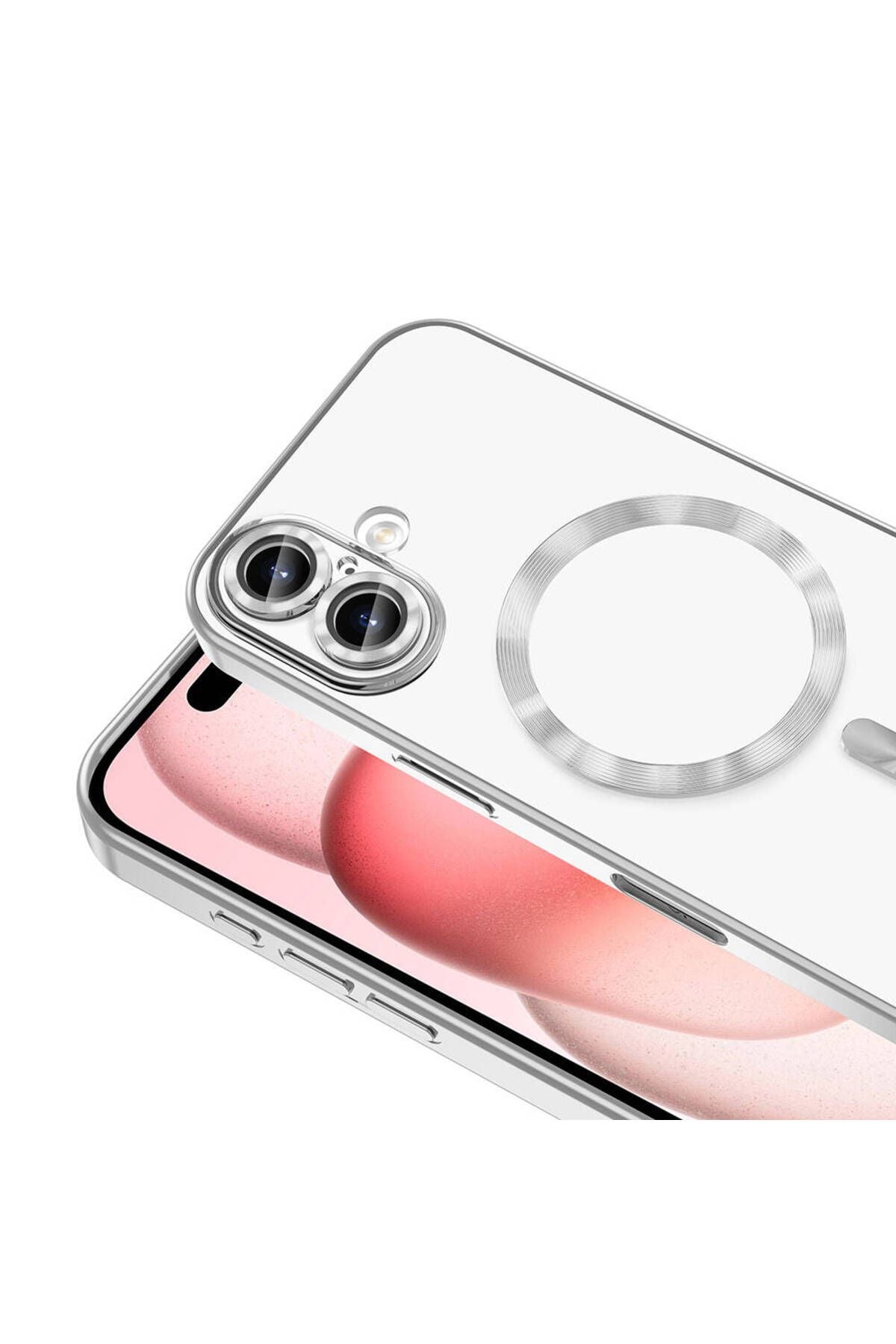 iPhone 16 Uyumlu Kılıf Kamera Korumalı Magsafe Wireless Şarj Özellikli Demre Kapak - Sierra Mavi