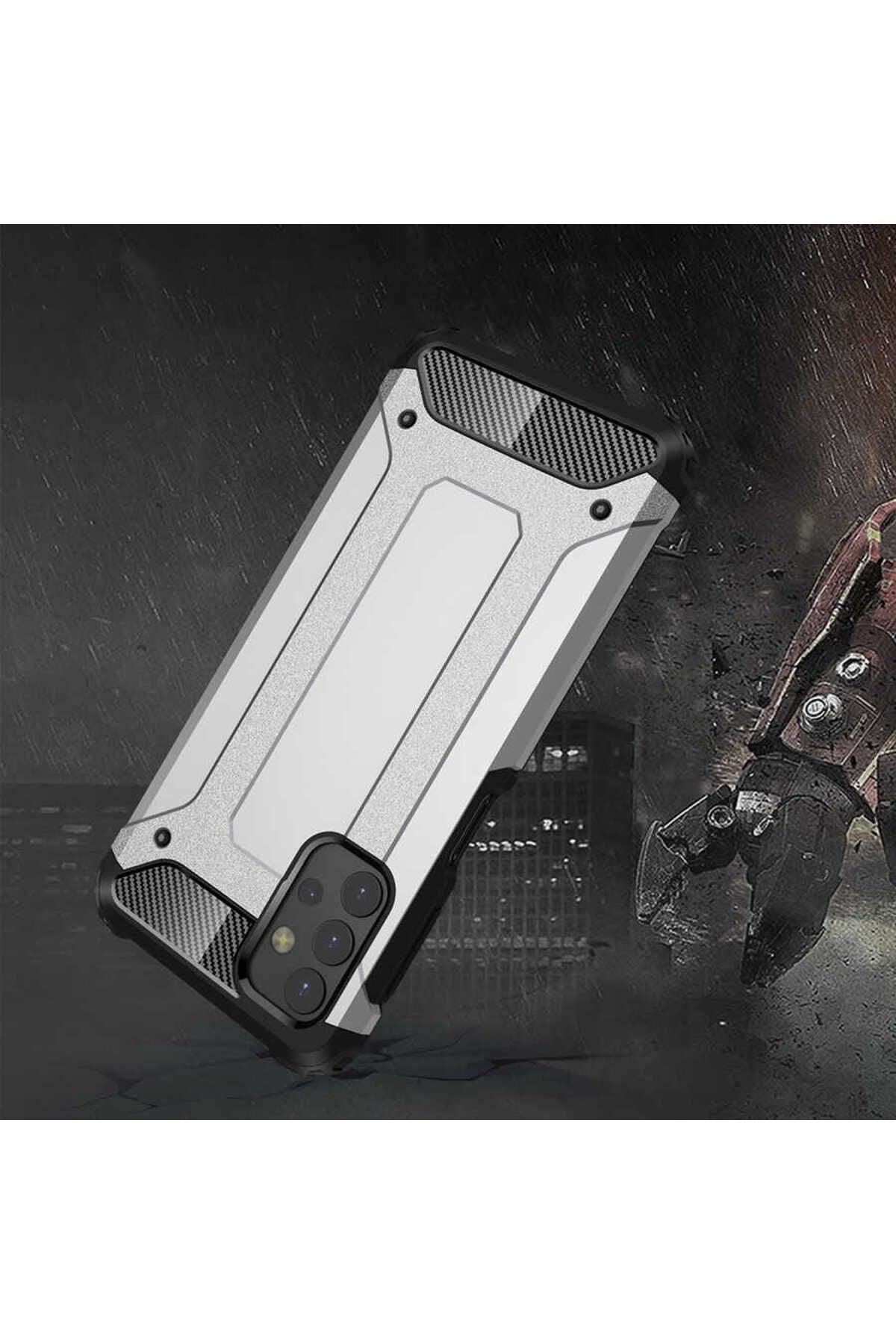 Galaxy A13 4G Kılıf RNTC Crash Silikon Kapak - Gri