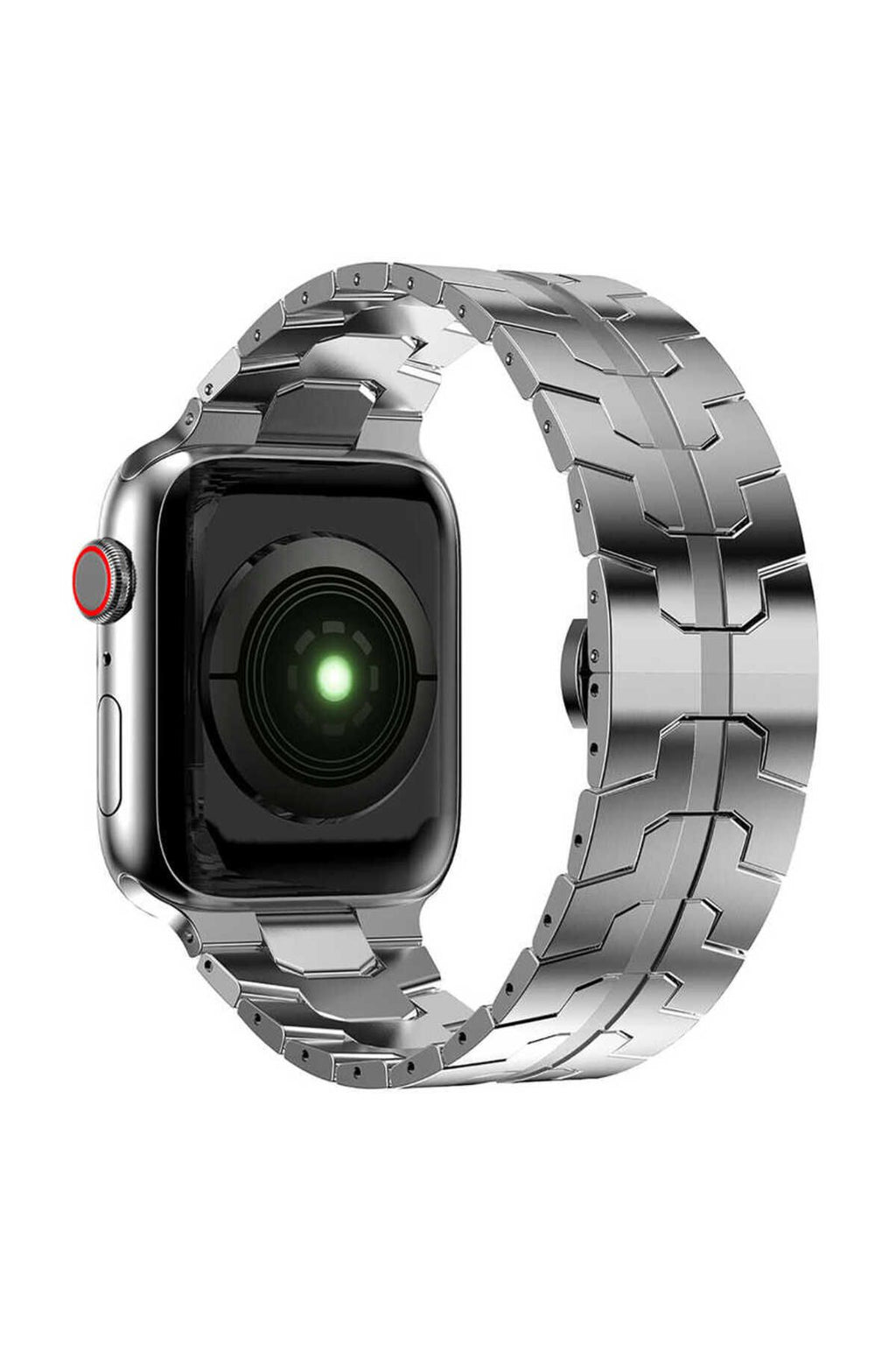 Watch Ultra 49mm Kordon Uyumlu KRD-63 Metal Strap Kayış CLO- Siyah
