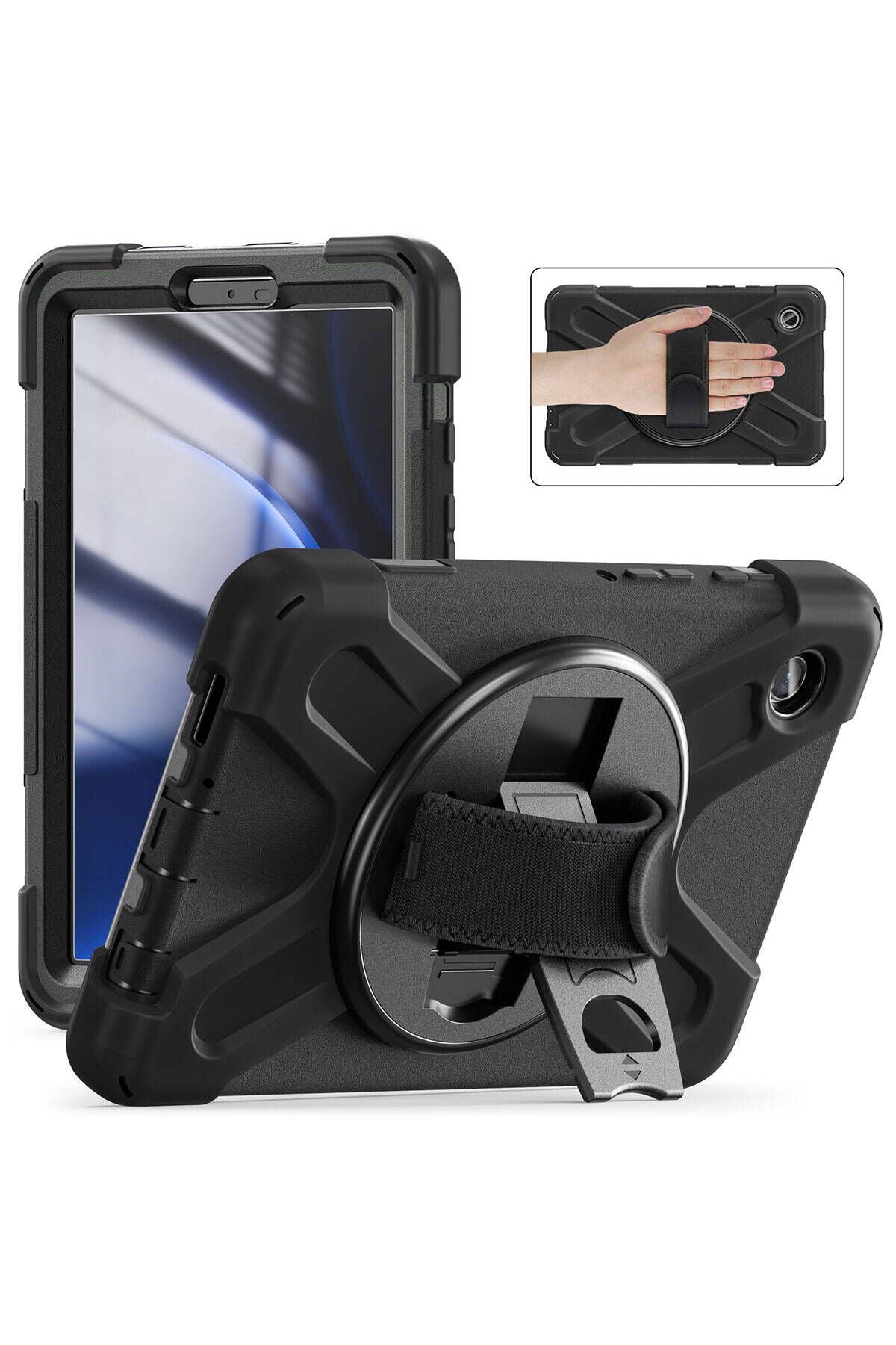 Galaxy Tab A9 Zore Defender Tablet Silikon - Siyah