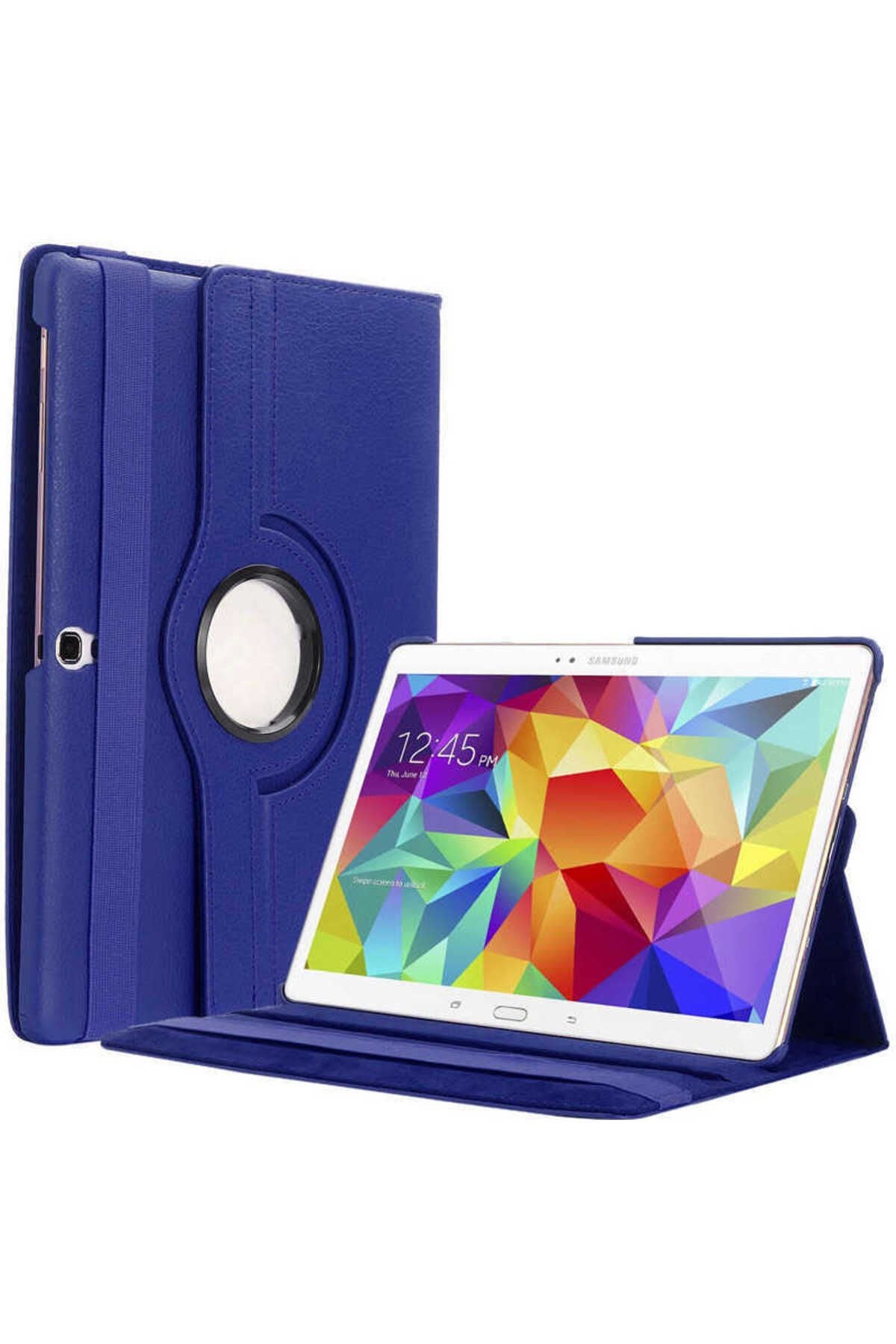 Galaxy Tab S3 9.7 T820  Uyumlu Zore Dönebilen Standlı Kılıf-Beyaz