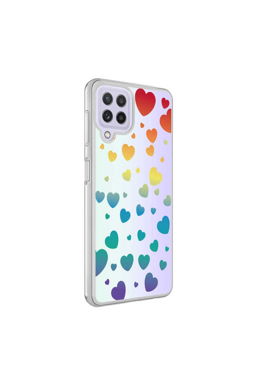 Galaxy A22 4G Kılıf Zore M-Blue Desenli Kapak - Moon No4