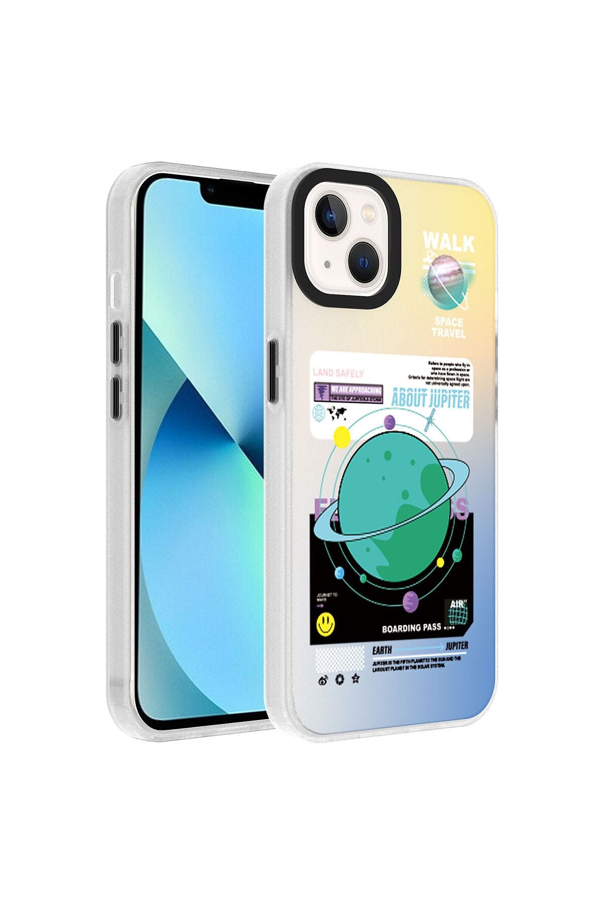 iPhone 14 Uyumlu Desenli Zore Dragon Sert Kılıf-Gezegen