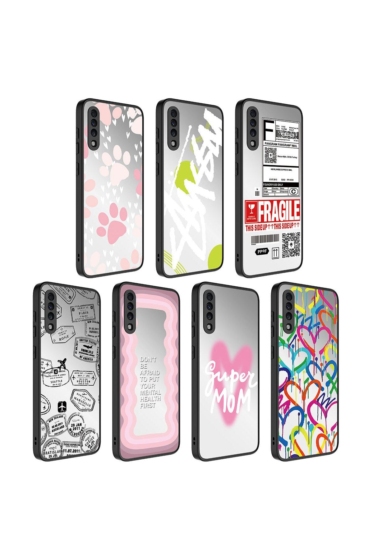 Galaxy A70 Kılıf Aynalı Desenli Kamera Korumalı Parlak Zore Mirror Kapak - Ayna