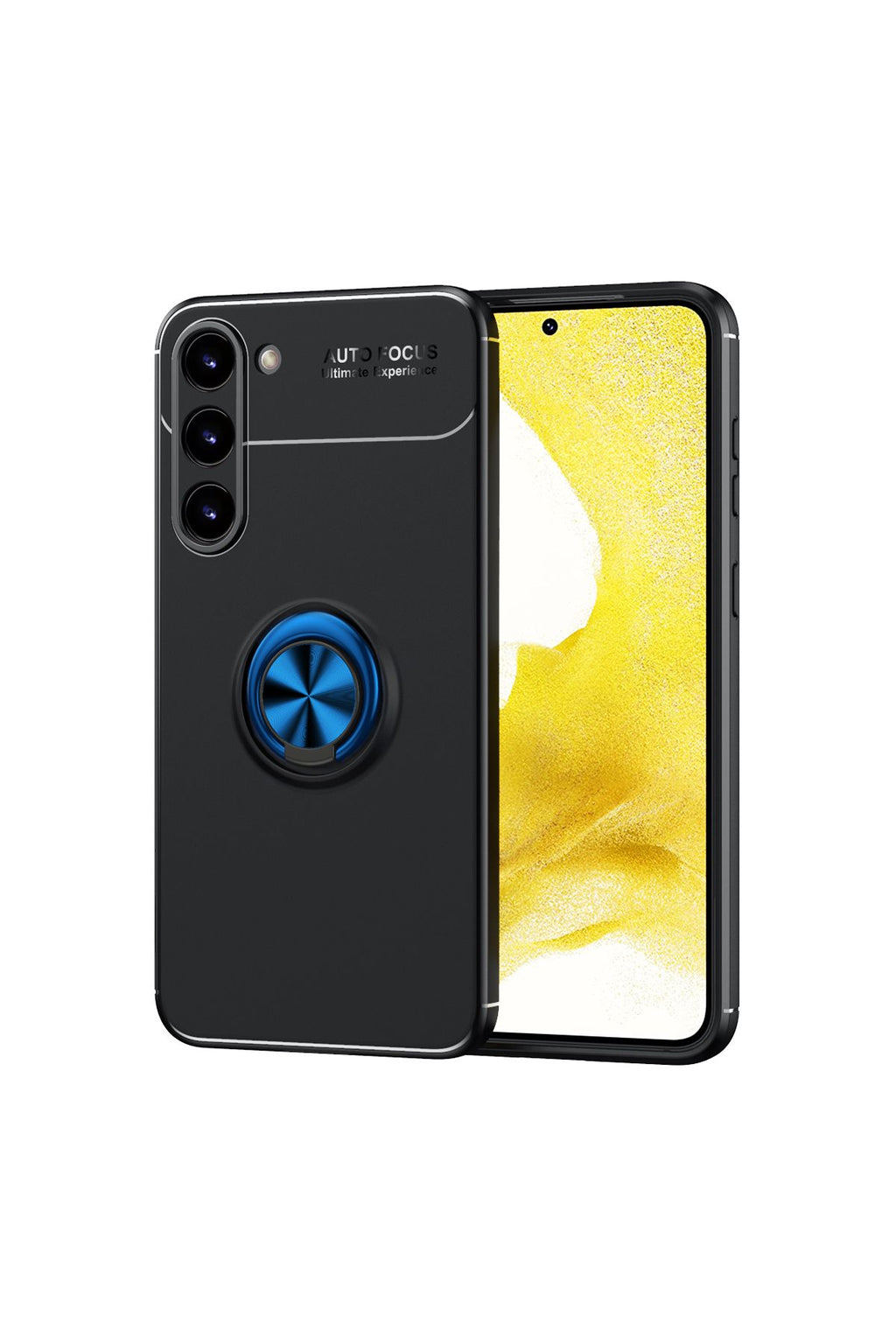 Galaxy S23 Uyumlu Zore Ravel Silikon Kılıf-Siyah-Mavi