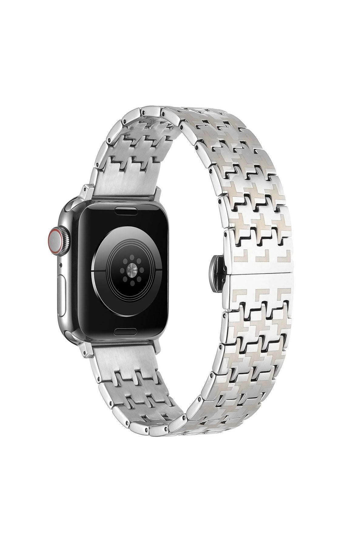 Watch Ultra 49mm Uyumlu KRD-86 Metal Zore Kordon-Gümüş
