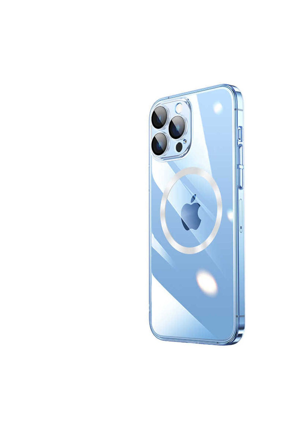 iPhone 14 Pro Uyumlu Wireless Şarj Özellikli Sert PC Zore Riksos Magsafe Kılıf-Renksiz