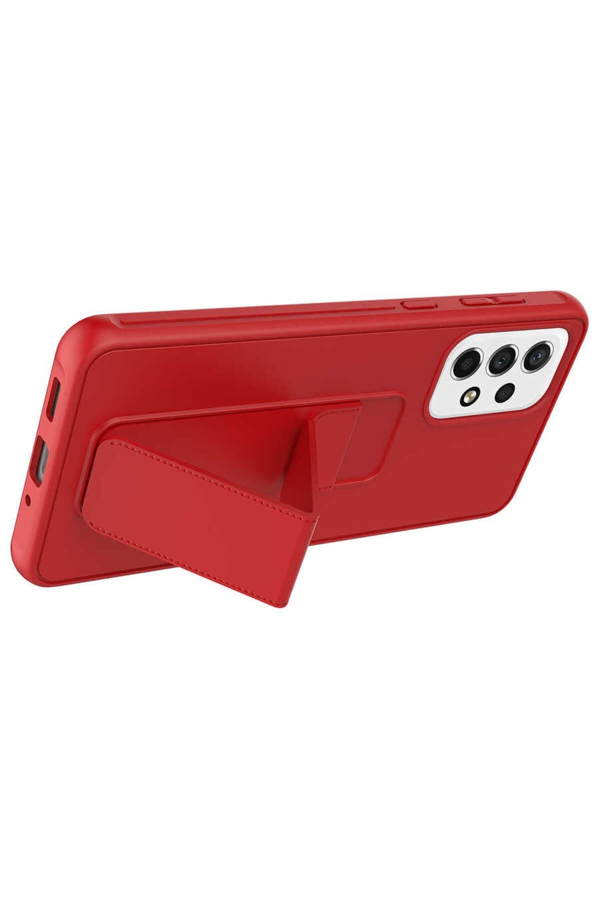 Galaxy A13 4G Kılıf Zore Qstand Kapak - Siyah