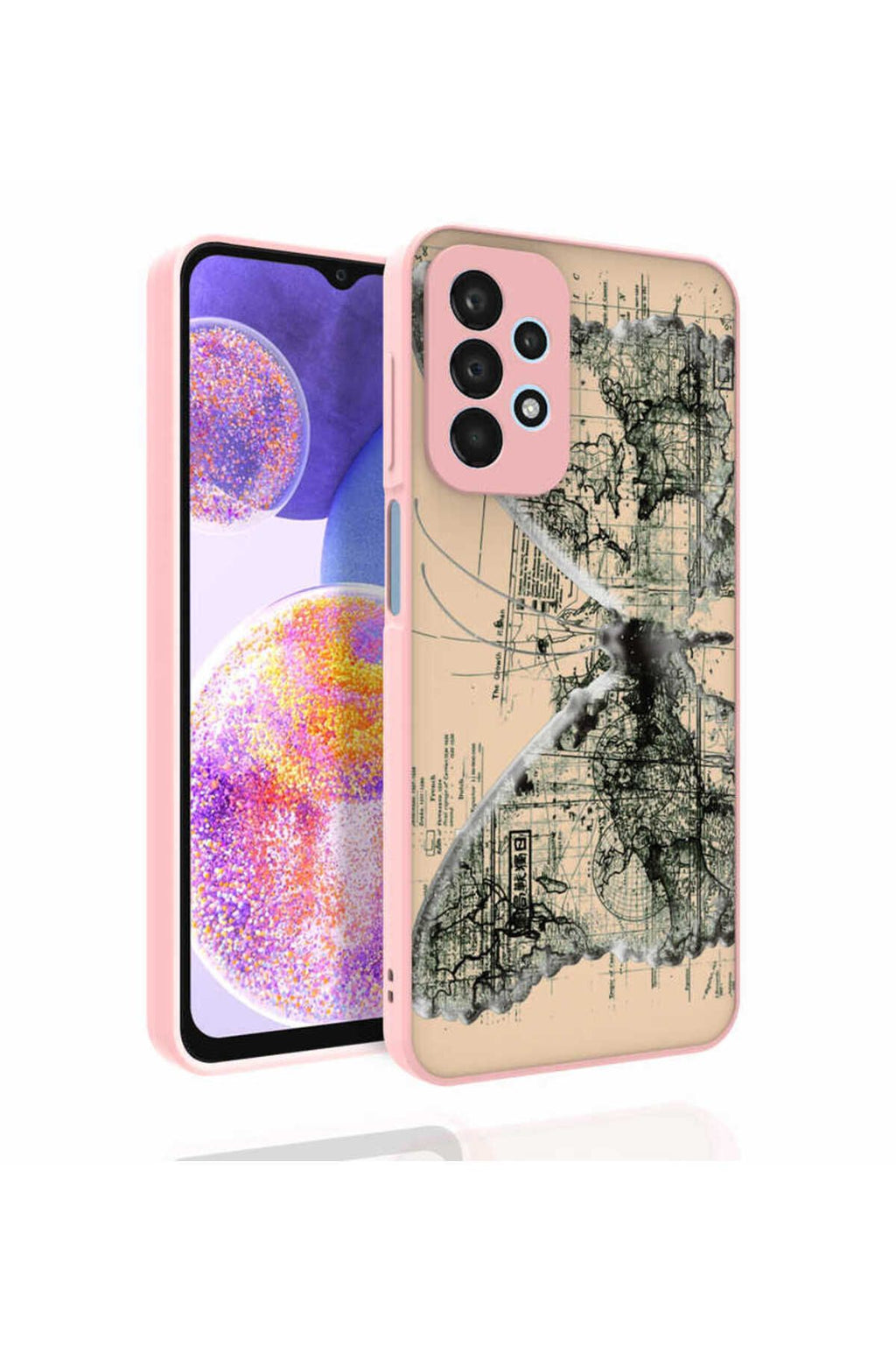 Galaxy A23 Kılıf Desenli Kamera Korumalı Parlak Zore Nora Kapak - NO6