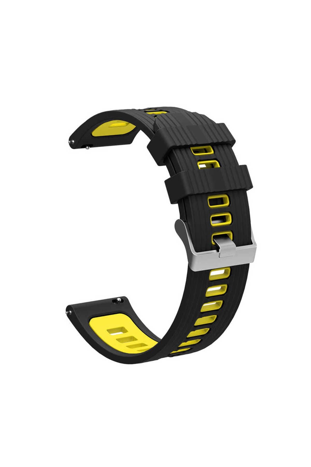 Galaxy Watch Active 2 40mm KRD-55 Uyumlu FRM Kordon Gri-Sarı