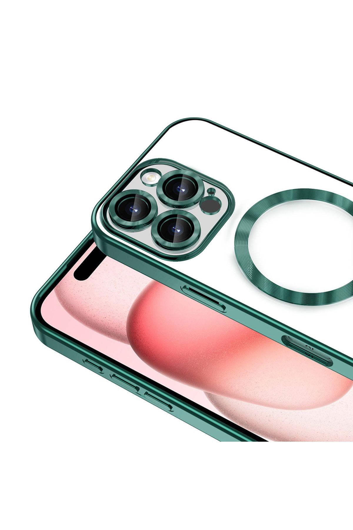 iPhone 16 Pro Kılıf Kamera Korumalı Magsafe Wireless Şarj Özellikli Zore Demre Kapak - Sierra Mavi