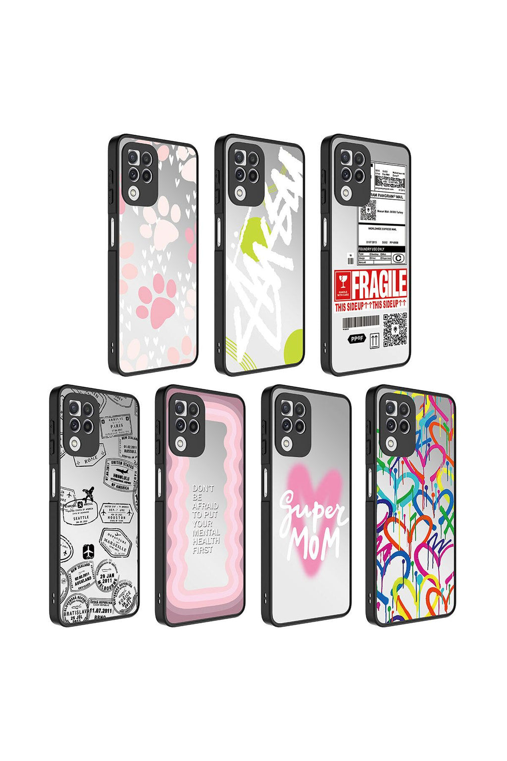 Galaxy A22 4G Kılıf Aynalı Desenli Kamera Korumalı Parlak Zore Mirror Kapak - Ayna