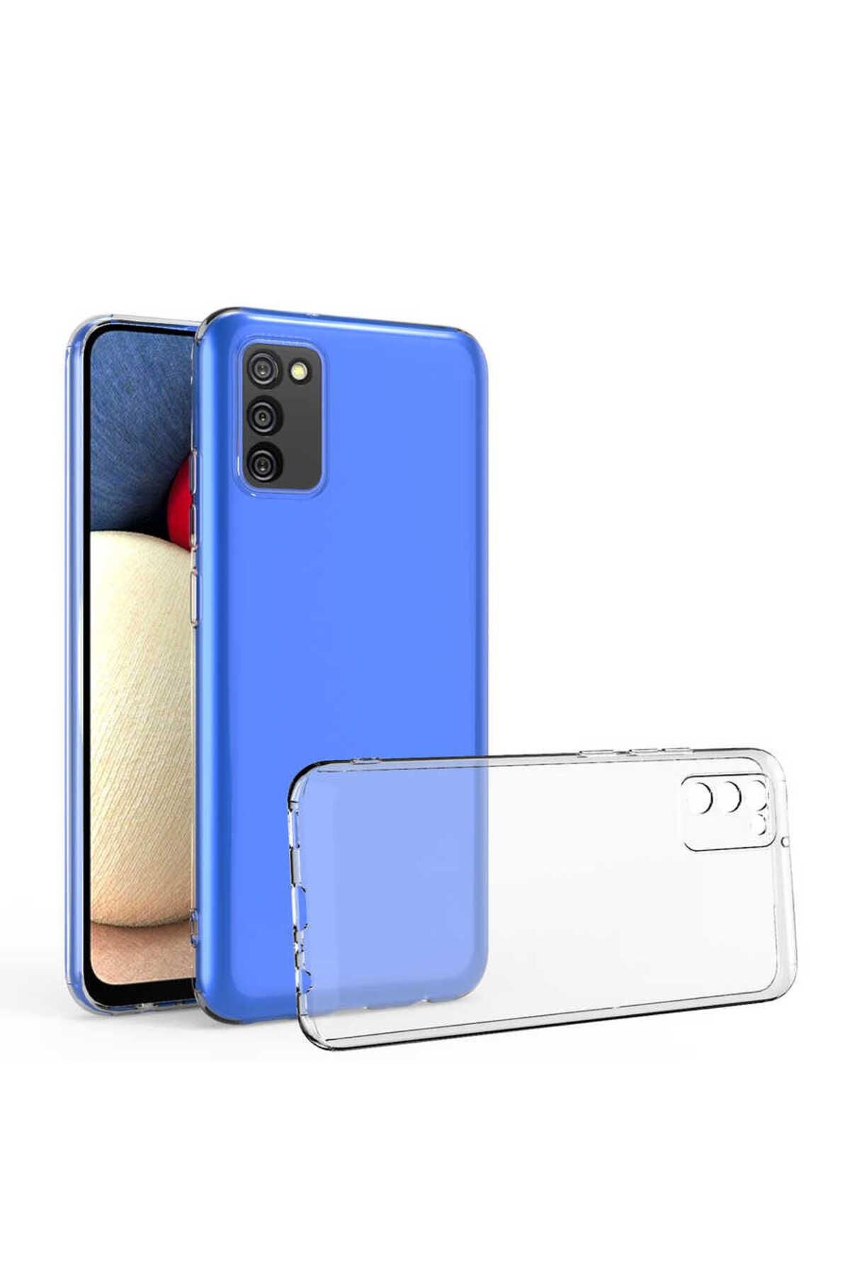 Galaxy A02S Kılıf RNTC Kamera Korumalı Süper Silikon Kapak - Renksiz