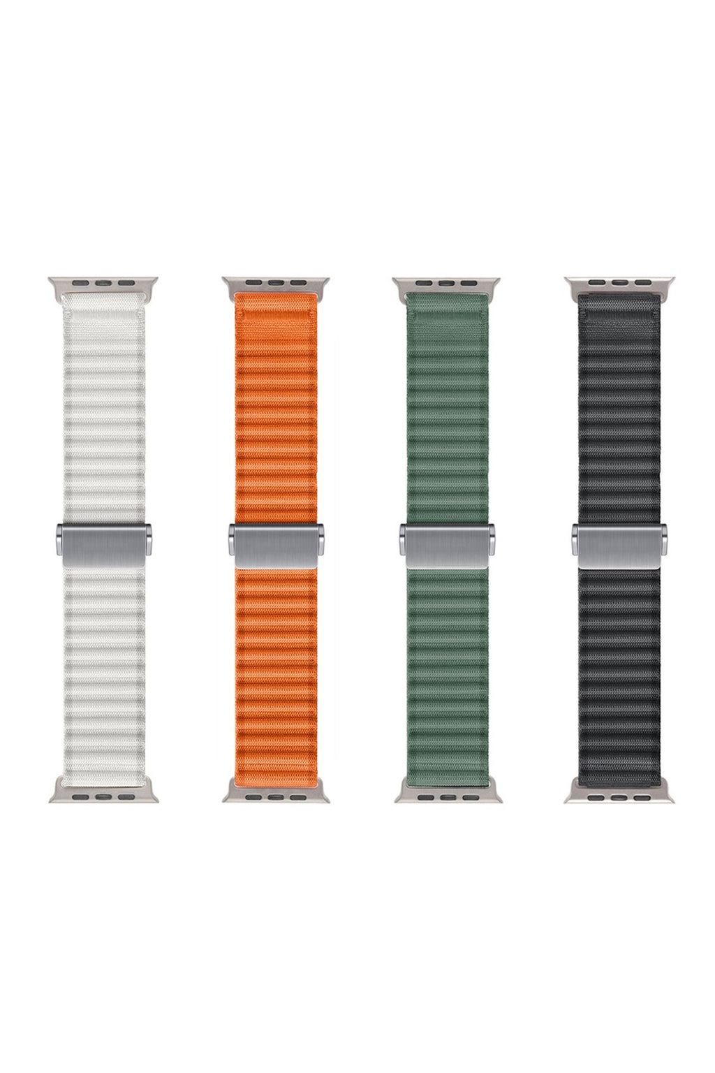 Watch 7 45mm Uyumlu Zore KRD-123 Naylon Kumaş Hasır Örgülü Kordon-Yeşil