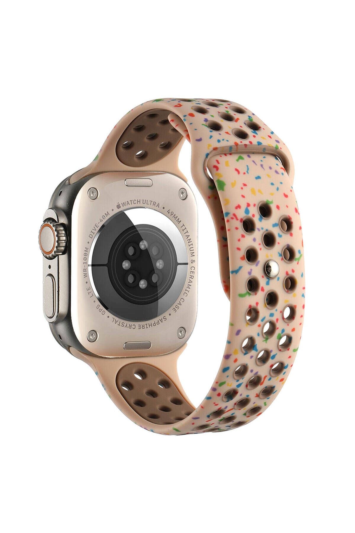 Watch Ultra 49mm Kordon Yeni Seri 2023 KRD-02 Uyumlu Strap Kayış CLO- Turuncu