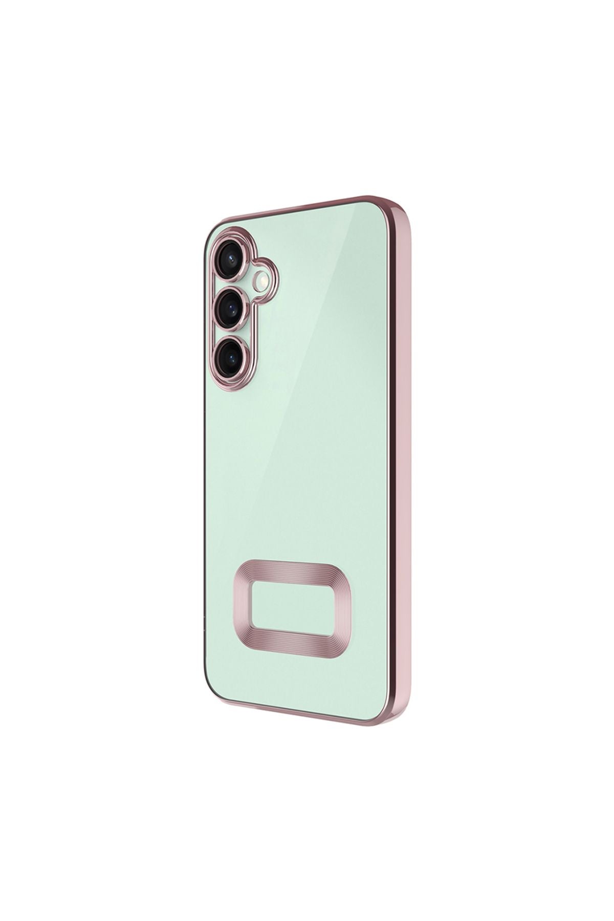 Galaxy A16 Uyumlu Kılıf Kamera Korumalı Logo Gösteren Zore Omega Kapak-Gold