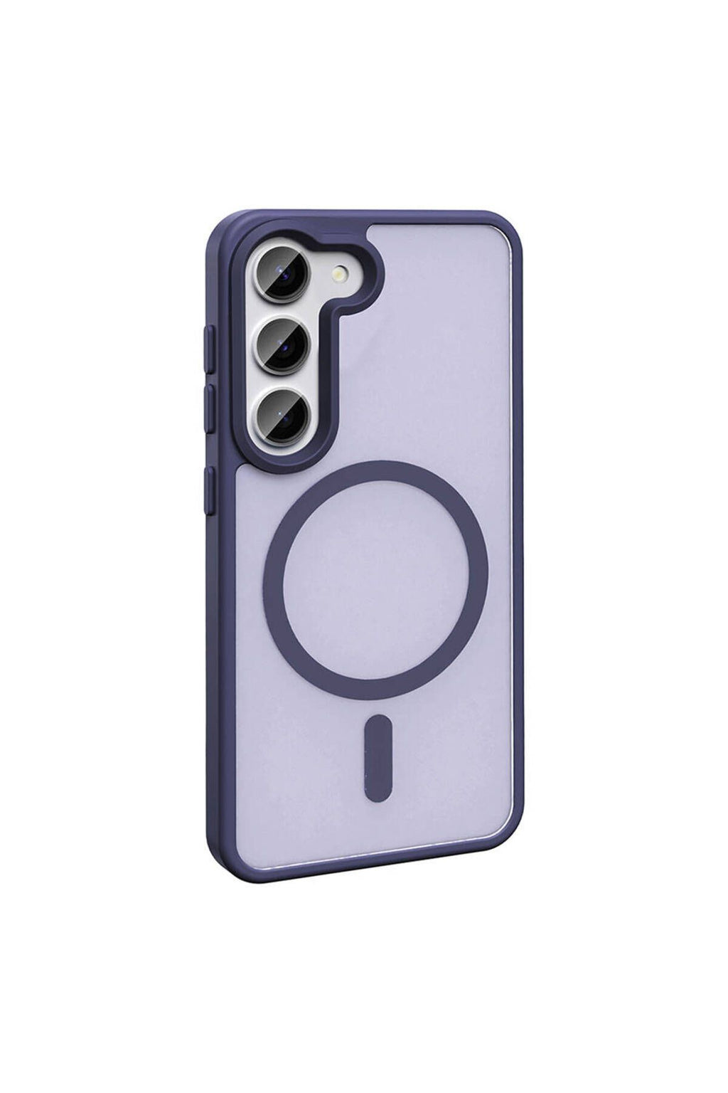 Galaxy S23 Kılıf Magsafe Şarj Özellikli Mat Arka Yüzey Zore Sio Kapak-Lacivert