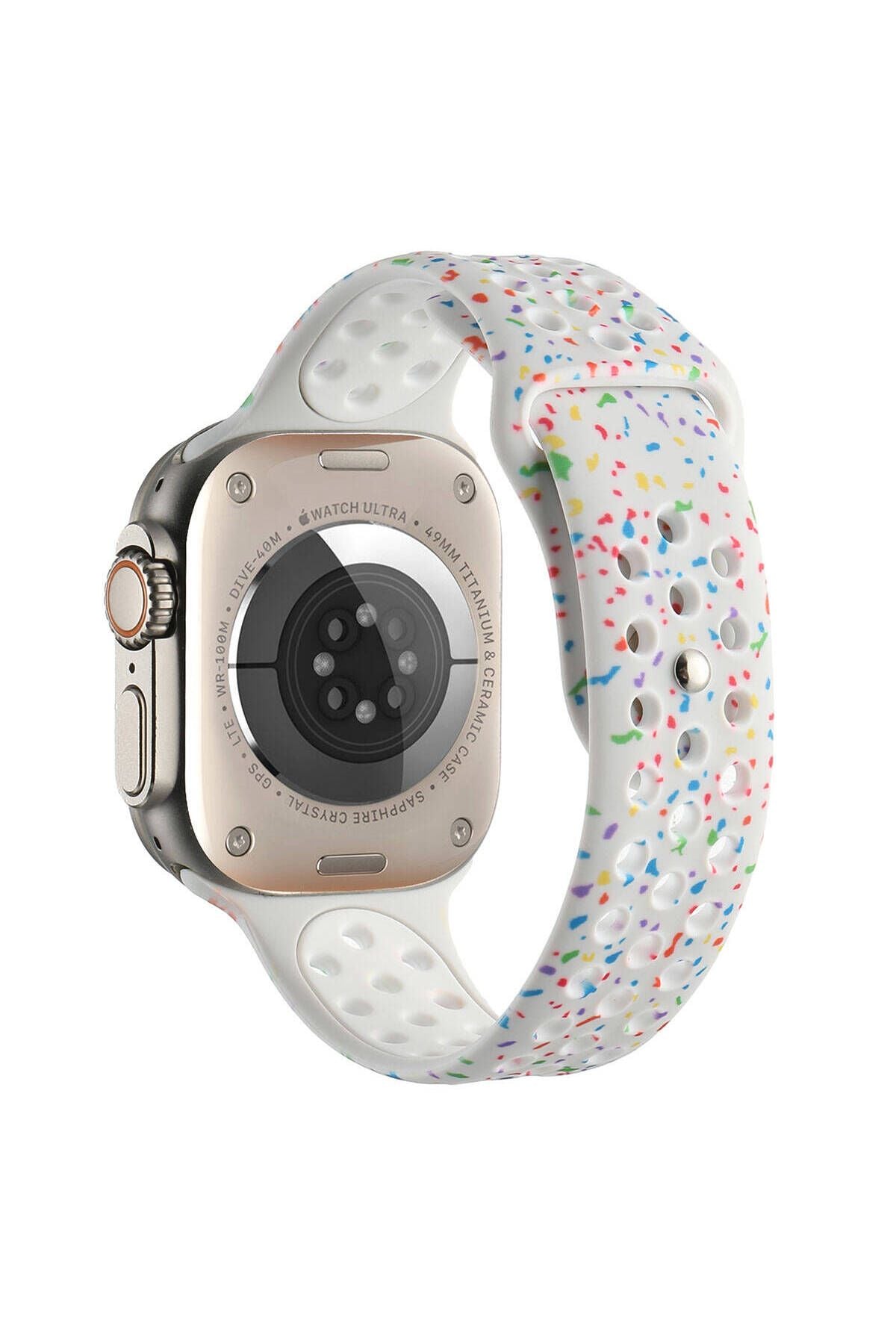 Watch Ultra 49mm Kordon Yeni Seri 2023 KRD-02 Uyumlu Strap Kayış CLO- Turuncu