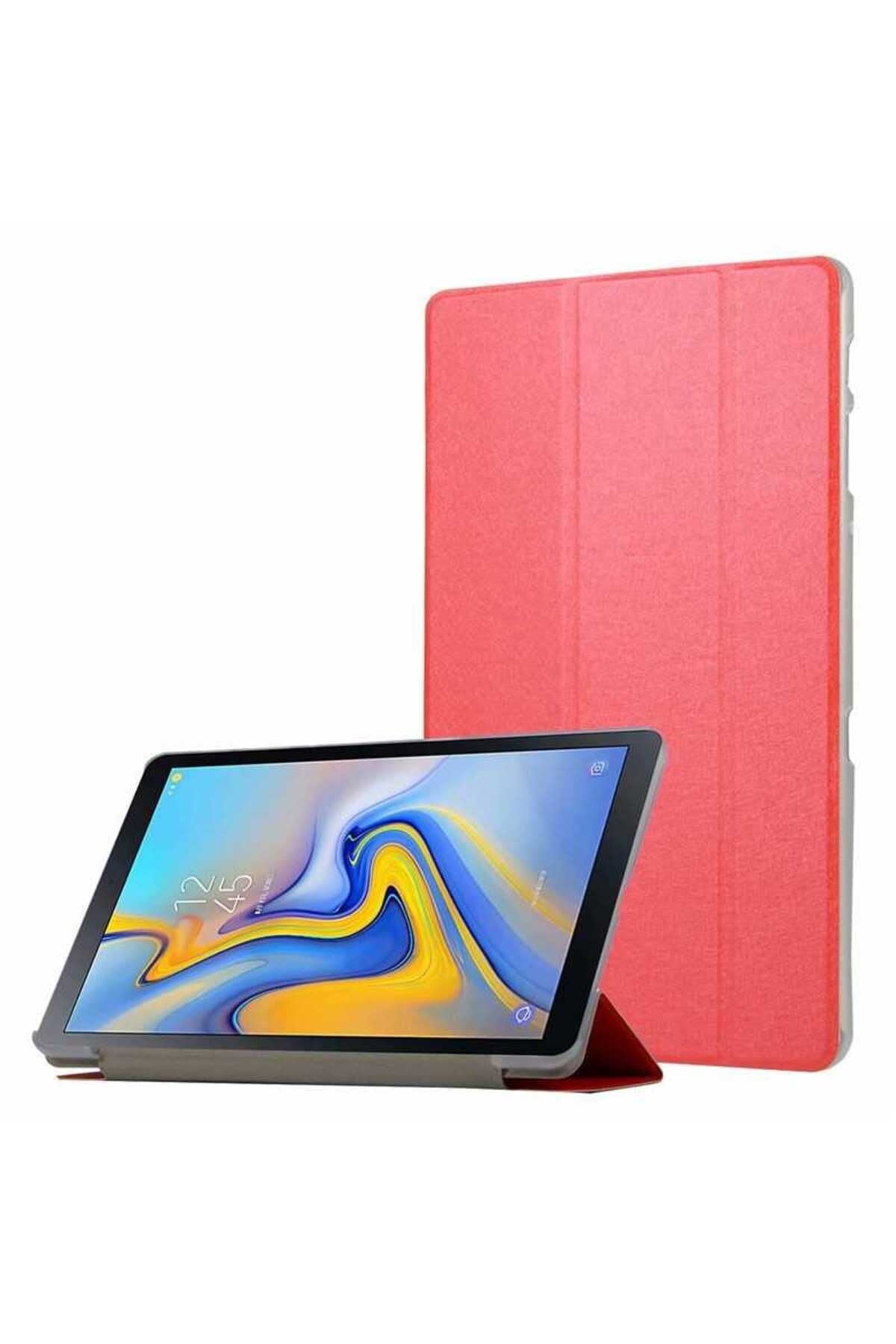 Galaxy Tab S4 T830  Uyumlu Zore Smart Cover Standlı 1-1 Kılıf-Kırmızı
