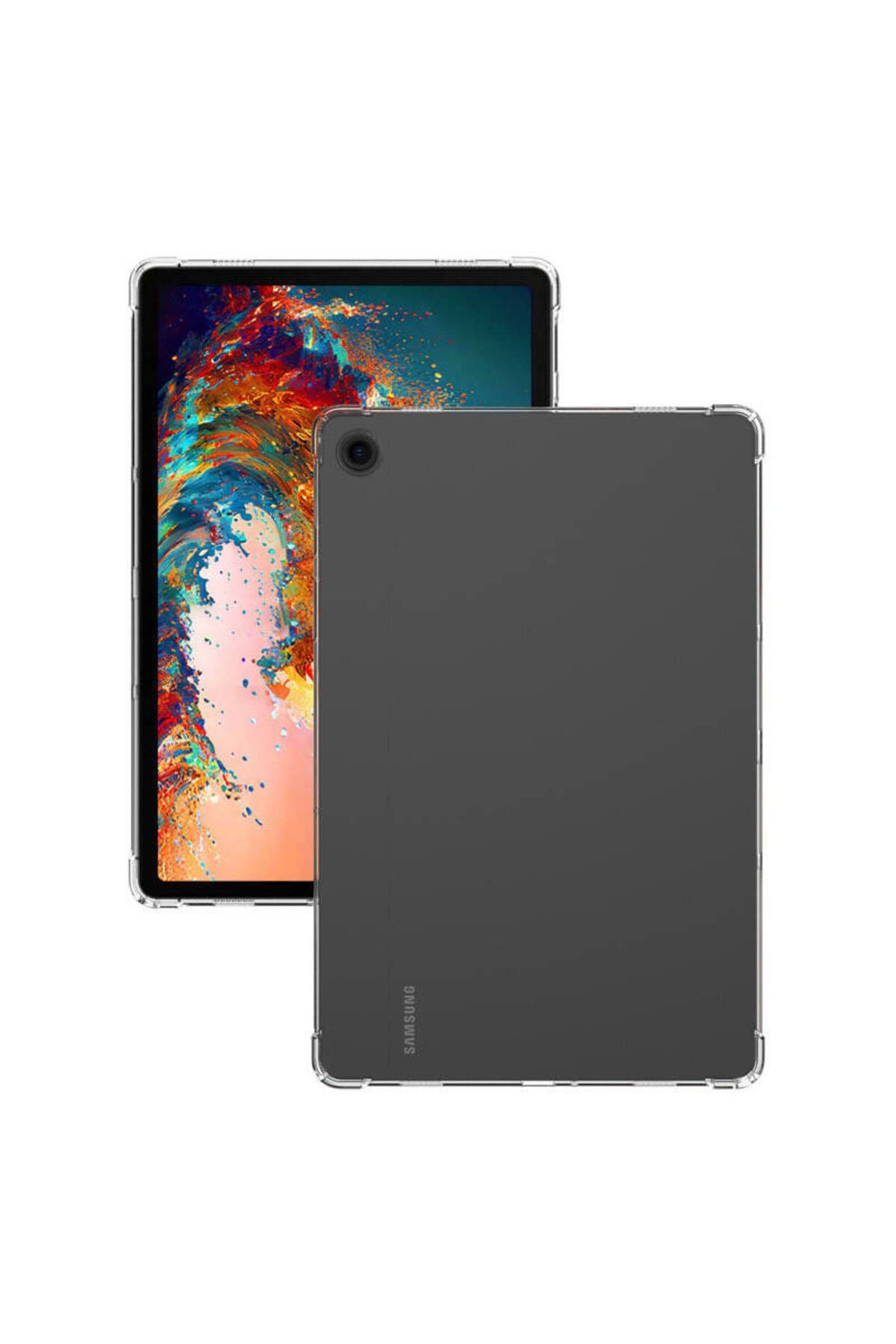Galaxy Tab A9 Plus Kılıf  Uyumlu Zore Tablet Nitro Anti Shock Silikon Kapak-Renksiz