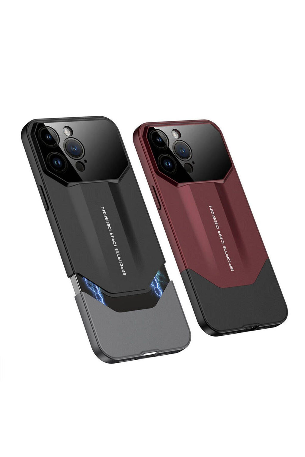 Apple iPhone 14 Pro Max Kılıf Çift Parçalı Zore Ays Pro İkili Kapak-Kırmızı-Siyah