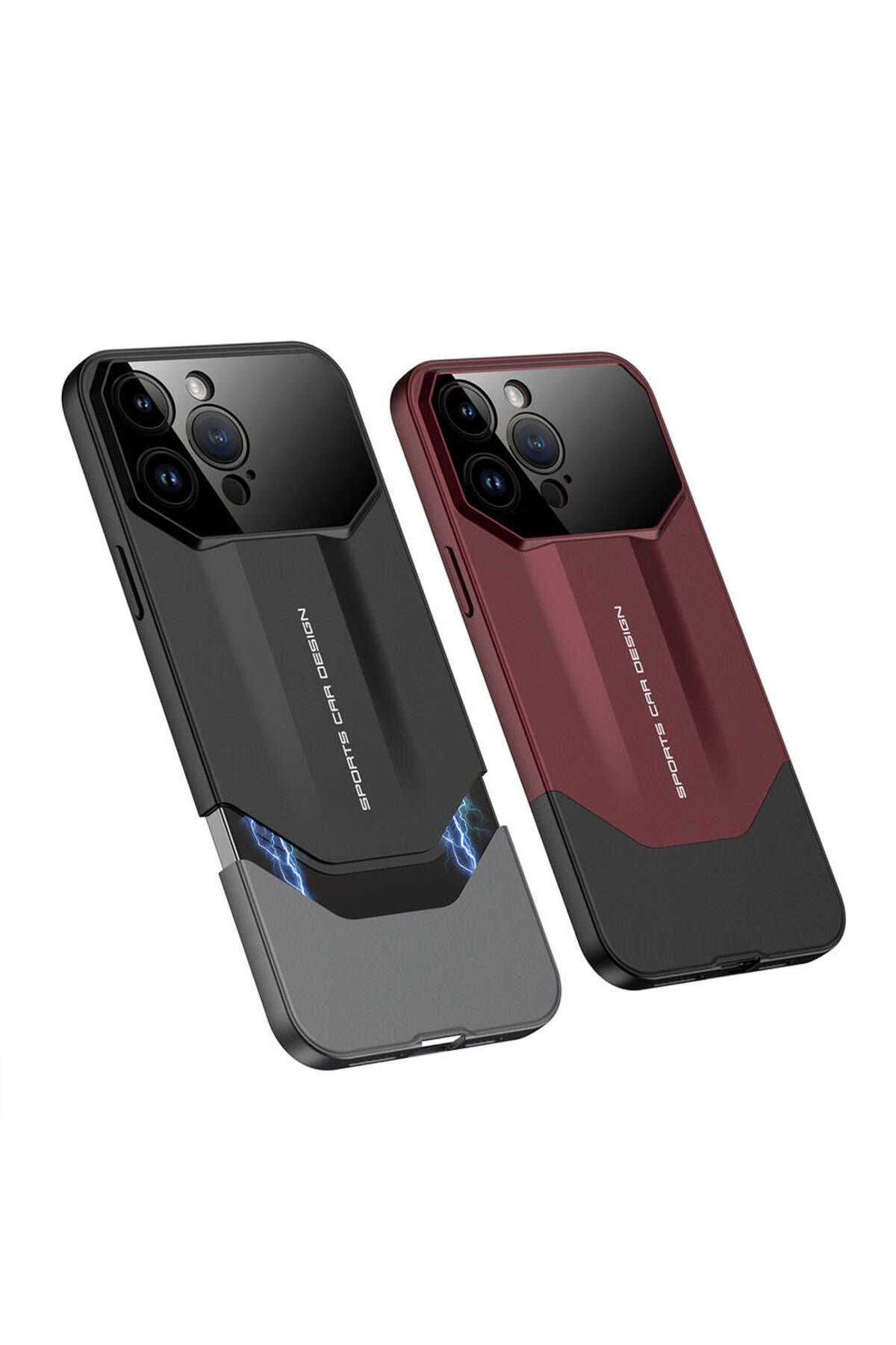 Apple iPhone 14 Pro Max Kılıf Çift Parçalı Zore Ays Pro İkili Kapak-Kırmızı-Siyah