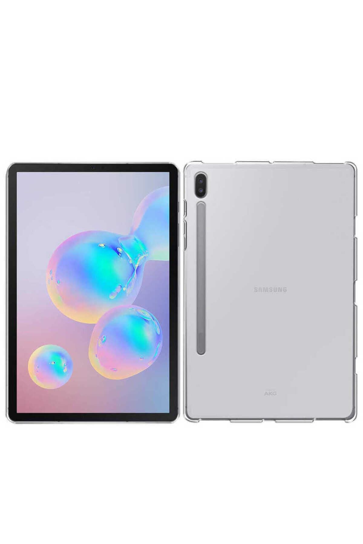 Galaxy Tab S7 T870 Kılıf  Uyumlu Zore Tablet Süper Silikon Kapak-Renksiz